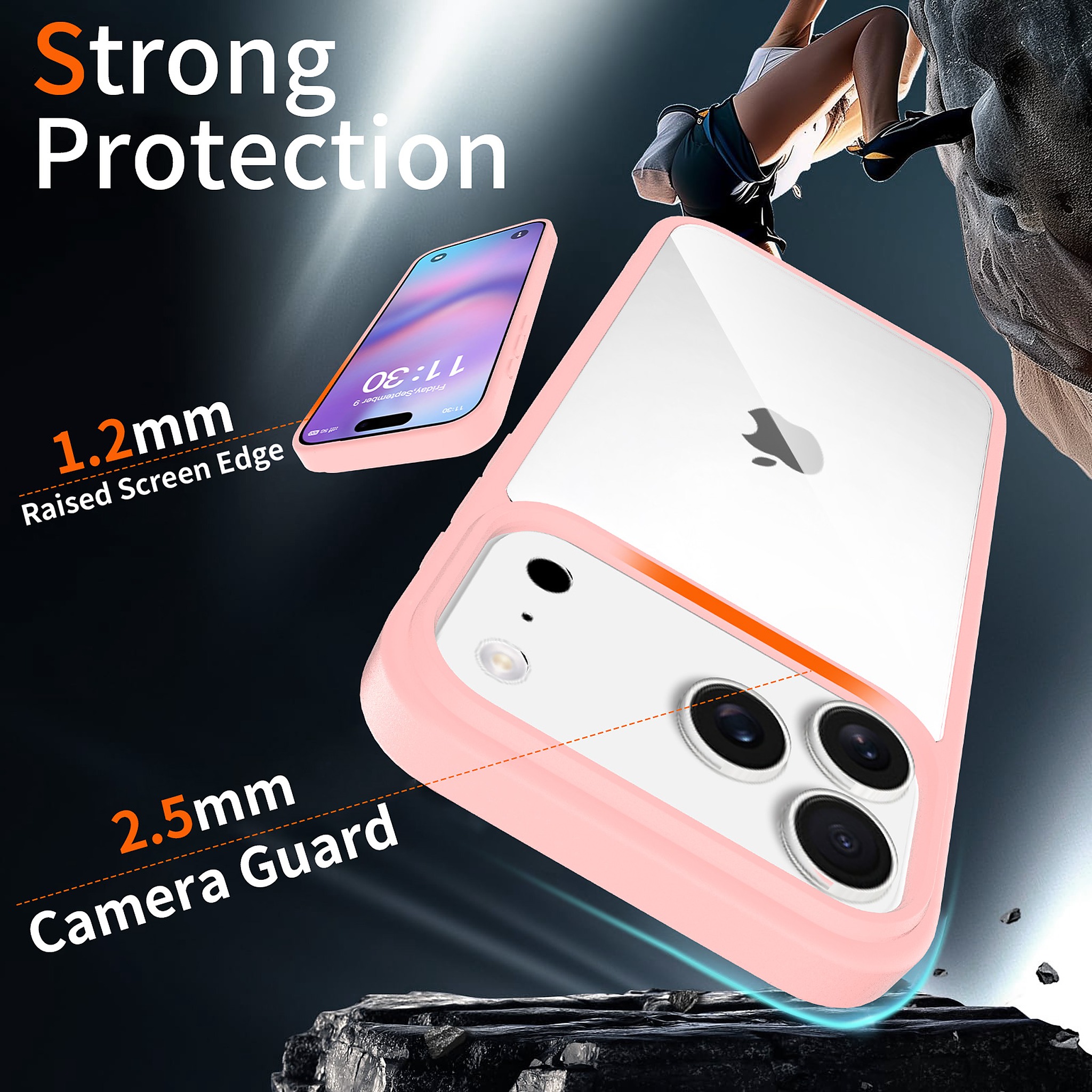 SendaFit Clear Two-in-One Camera-Button Case for iPhone 17 Pro Max detail 3