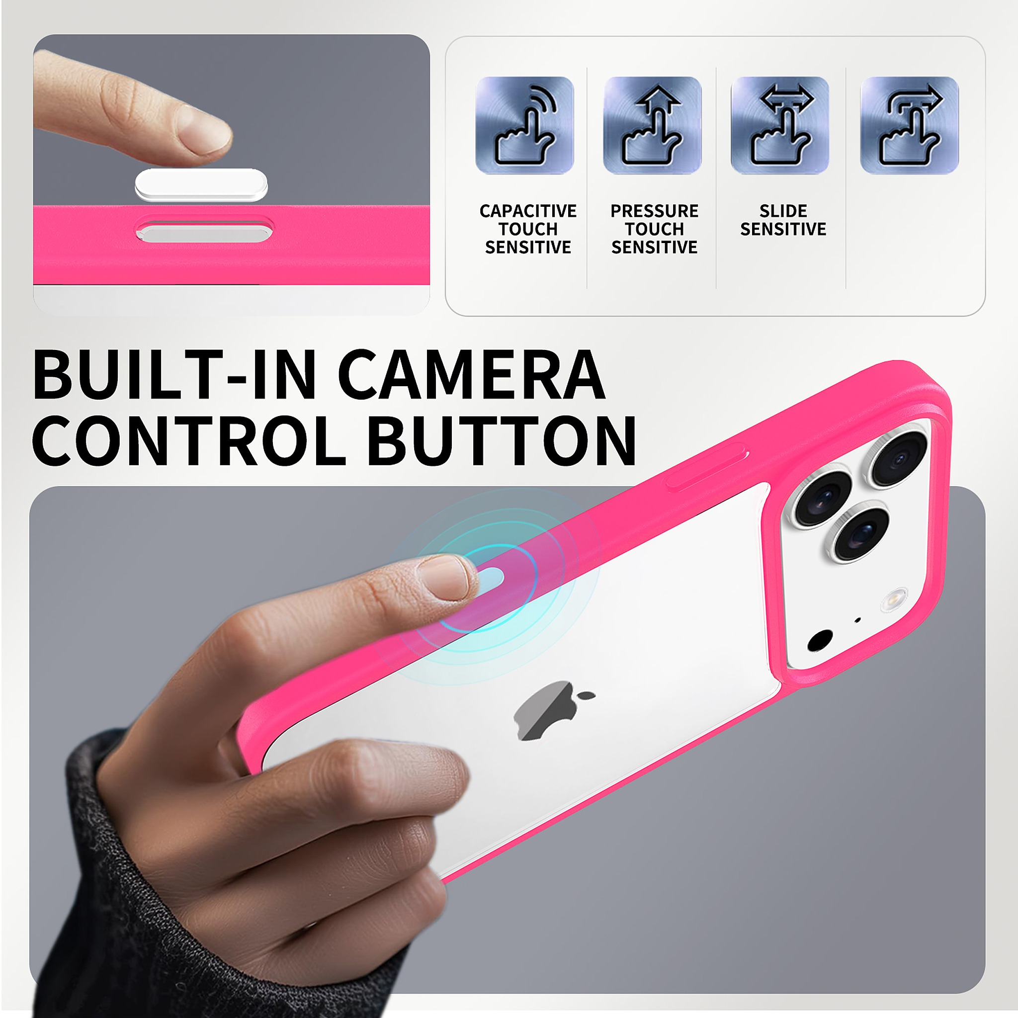 SendaFit Clear Two-in-One Camera-Button Case for iPhone 17 Pro Max detail 30