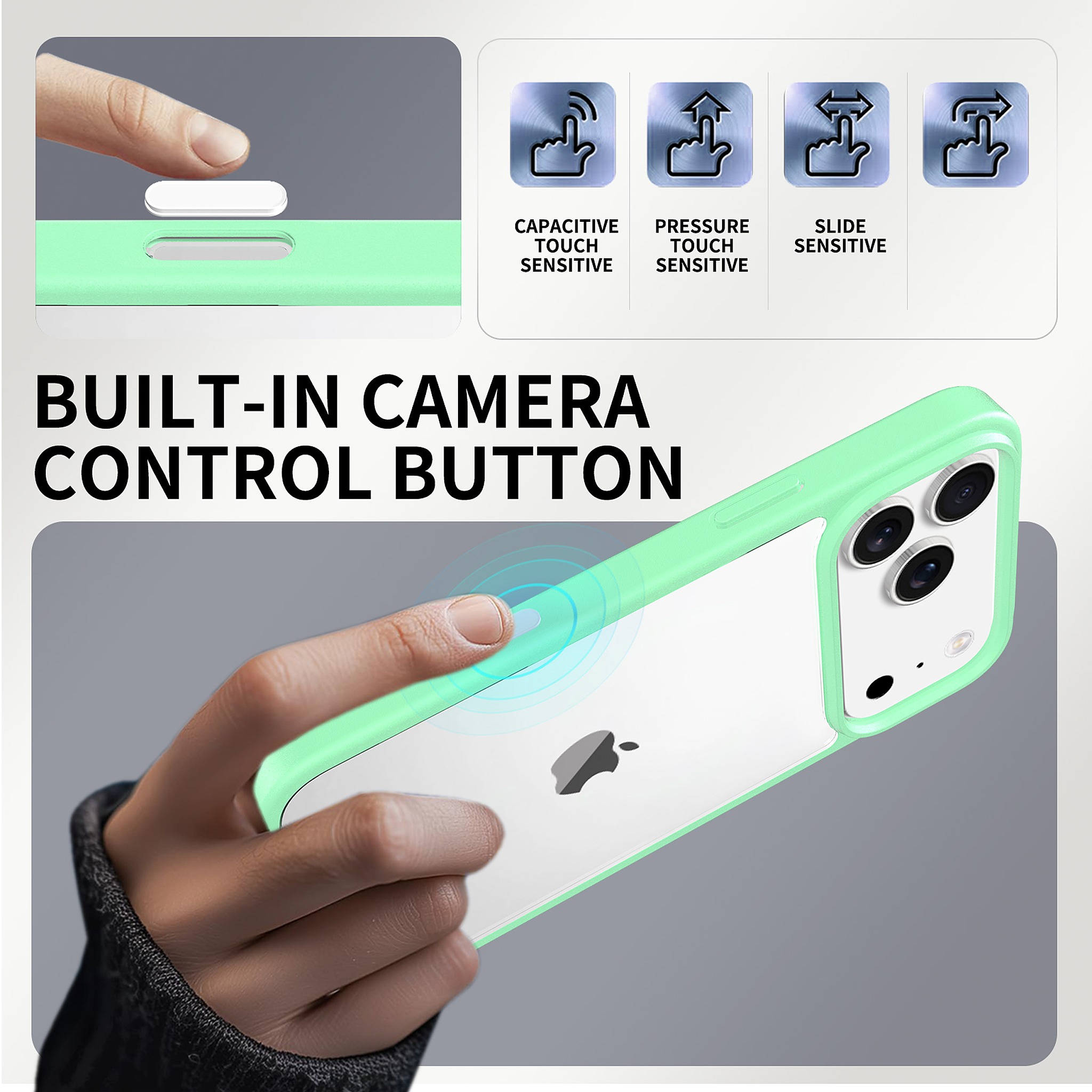 SendaFit Clear Two-in-One Camera-Button Case for iPhone 17 Pro Max detail 33
