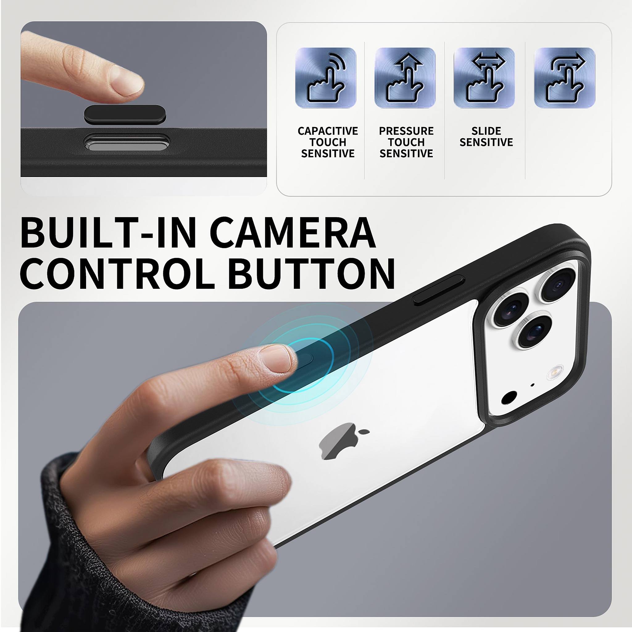SendaFit Clear Two-in-One Camera-Button Case for iPhone 17 Pro Max detail 35