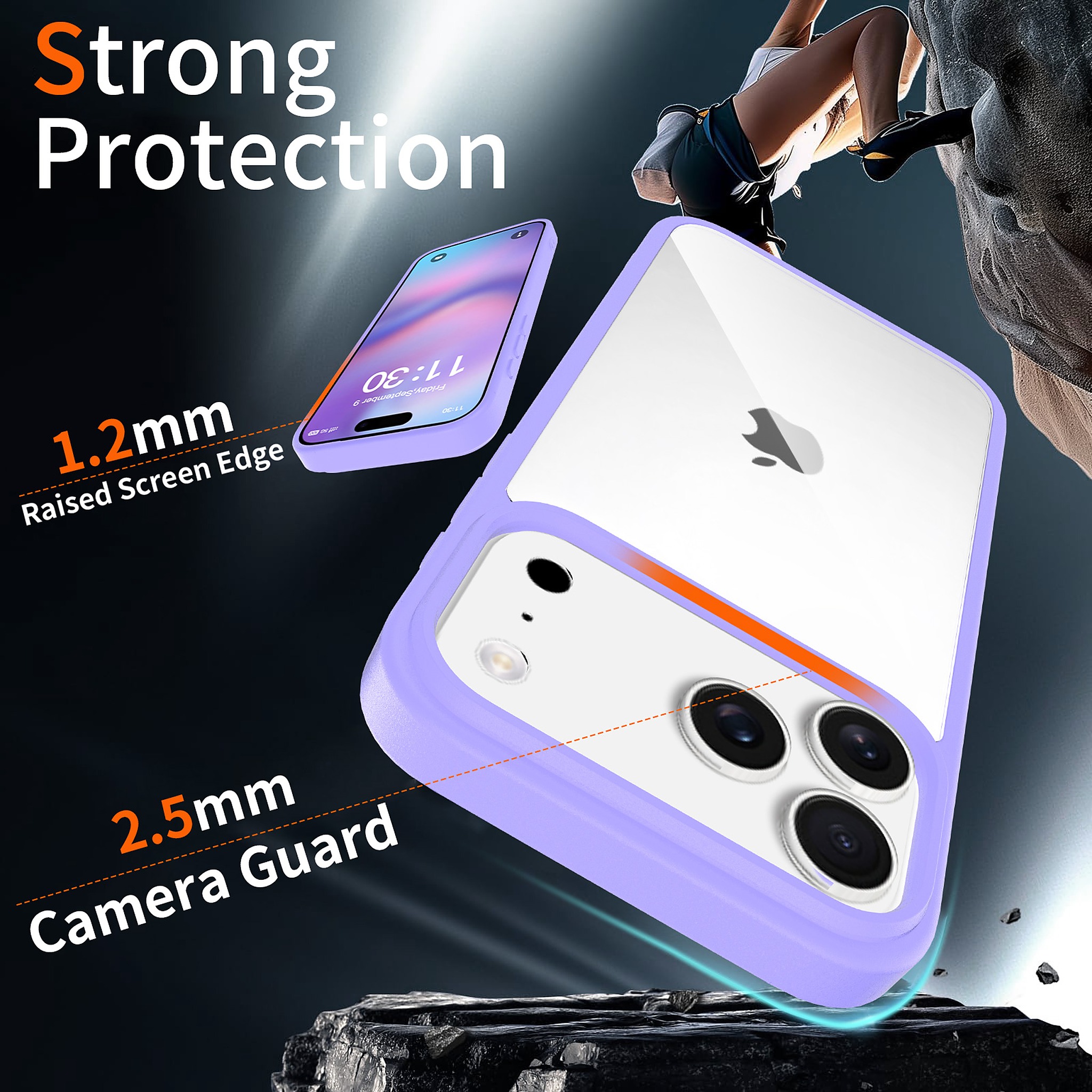 SendaFit Clear Two-in-One Camera-Button Case for iPhone 17 Pro Max detail 4