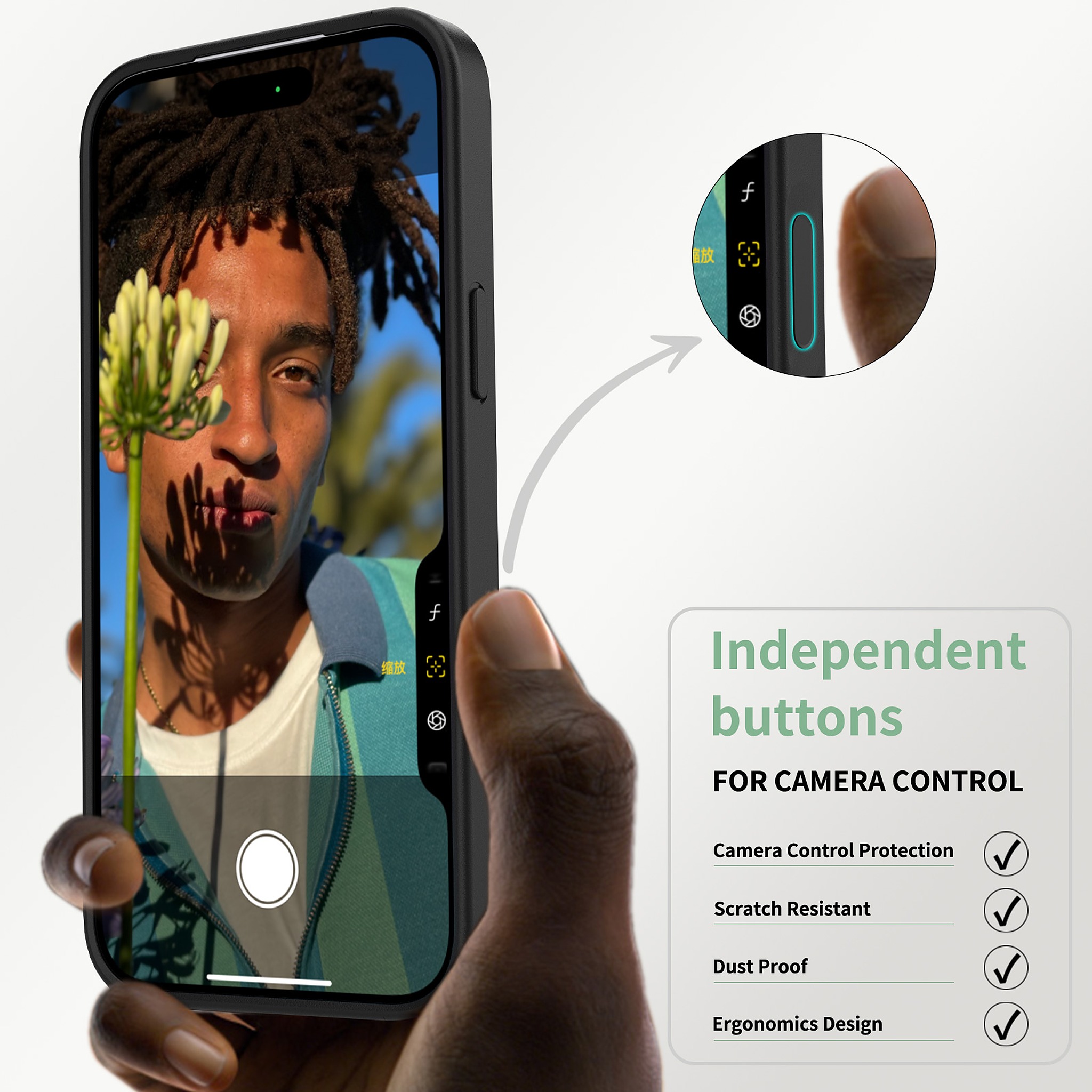 SendaFit Clear Two-in-One Camera-Button Case for iPhone 17 Pro Max detail 42