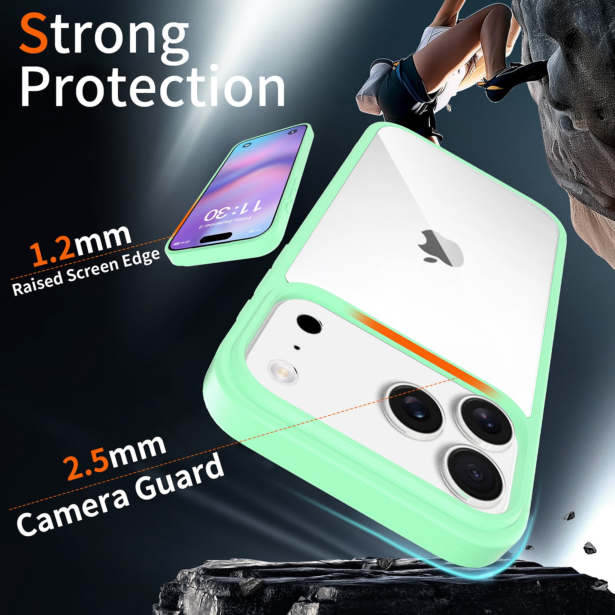 SendaFit Clear Two-in-One Camera-Button Case for iPhone 17 Pro Max detail 5