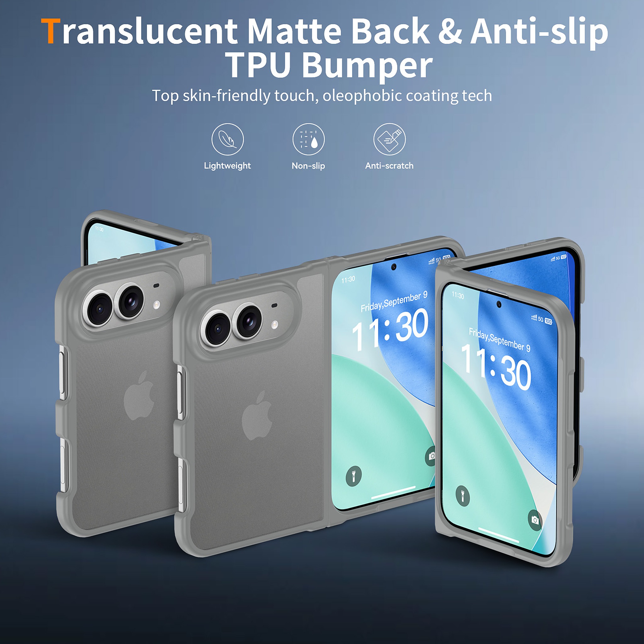 SendaFit Matte Skin-Feel Two-in-One Fold-Open Case for iPhone 18 Fold detail 12