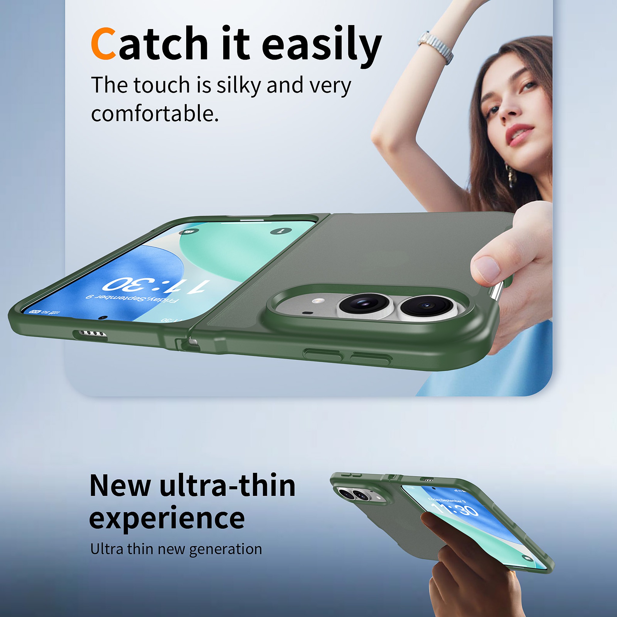 SendaFit Matte Skin-Feel Two-in-One Fold-Open Case for iPhone 18 Fold detail 39