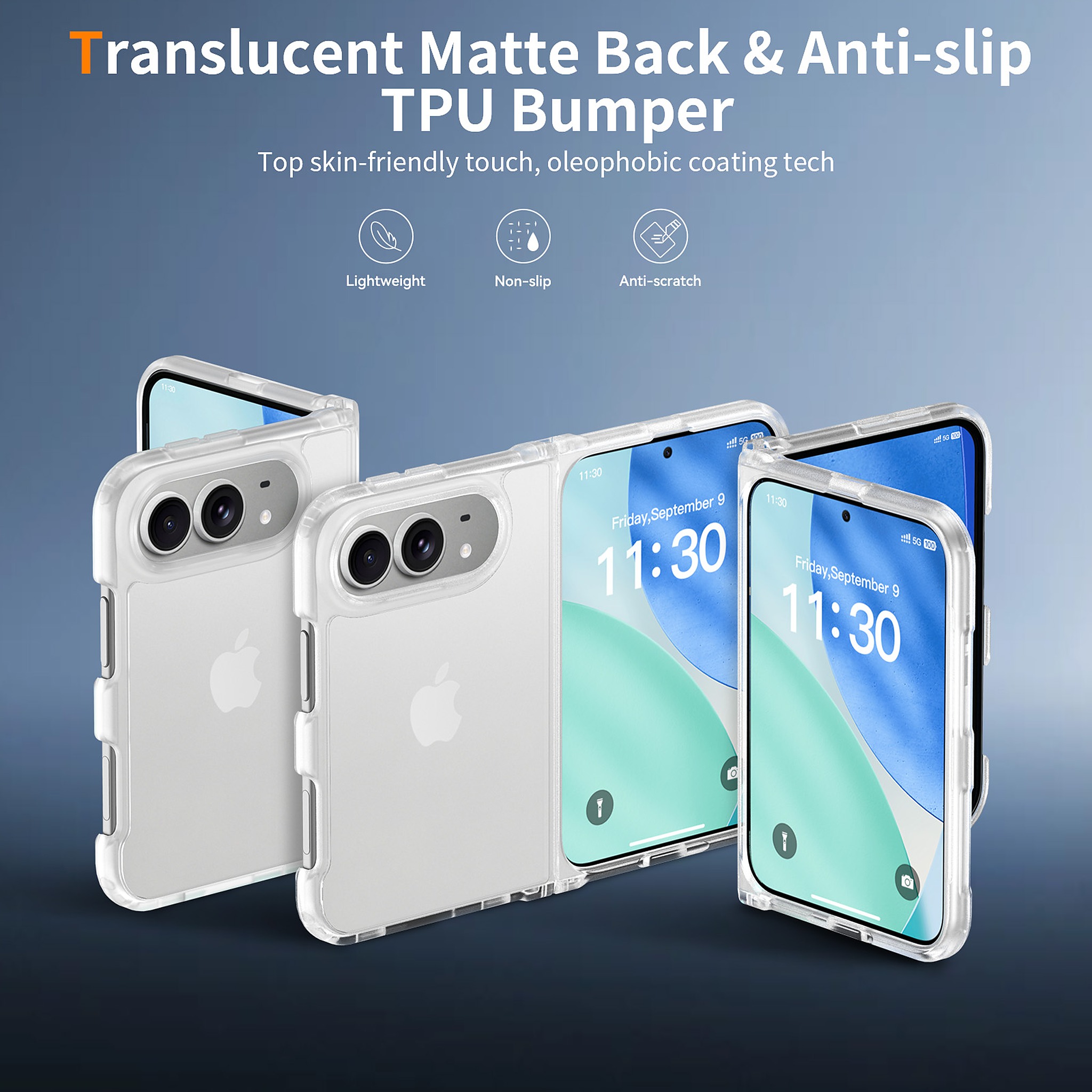 SendaFit Matte Skin-Feel Two-in-One Fold-Open Case for iPhone 18 Fold detail 40