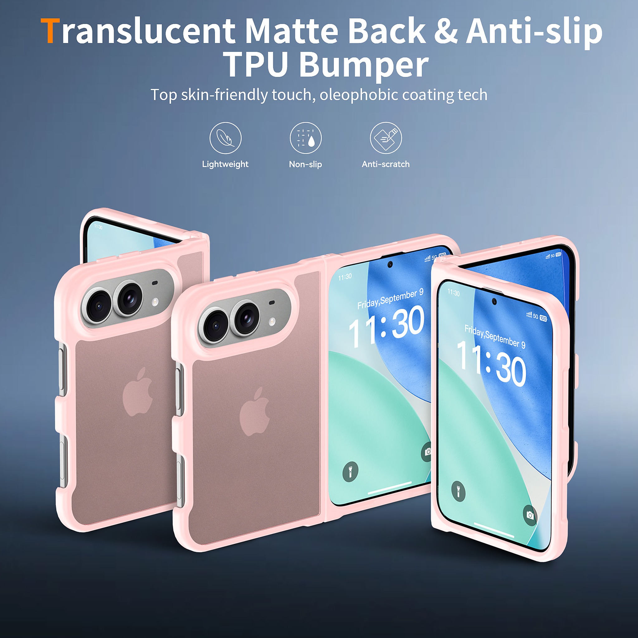 SendaFit Matte Skin-Feel Two-in-One Fold-Open Case for iPhone 18 Fold detail 8