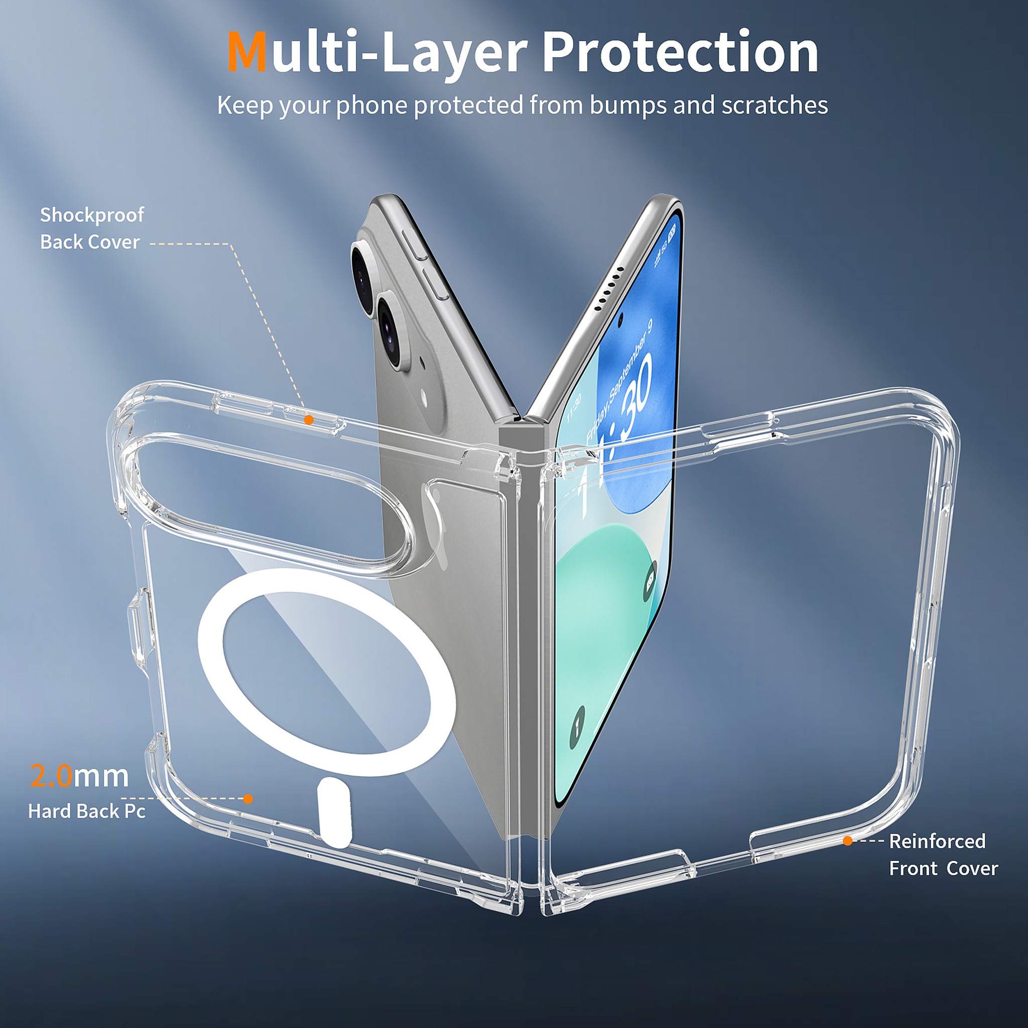 SendaFit 2.0mm Anti-Scratch Fold-Open MagSafe Case for iPhone 18 Fold detail 2