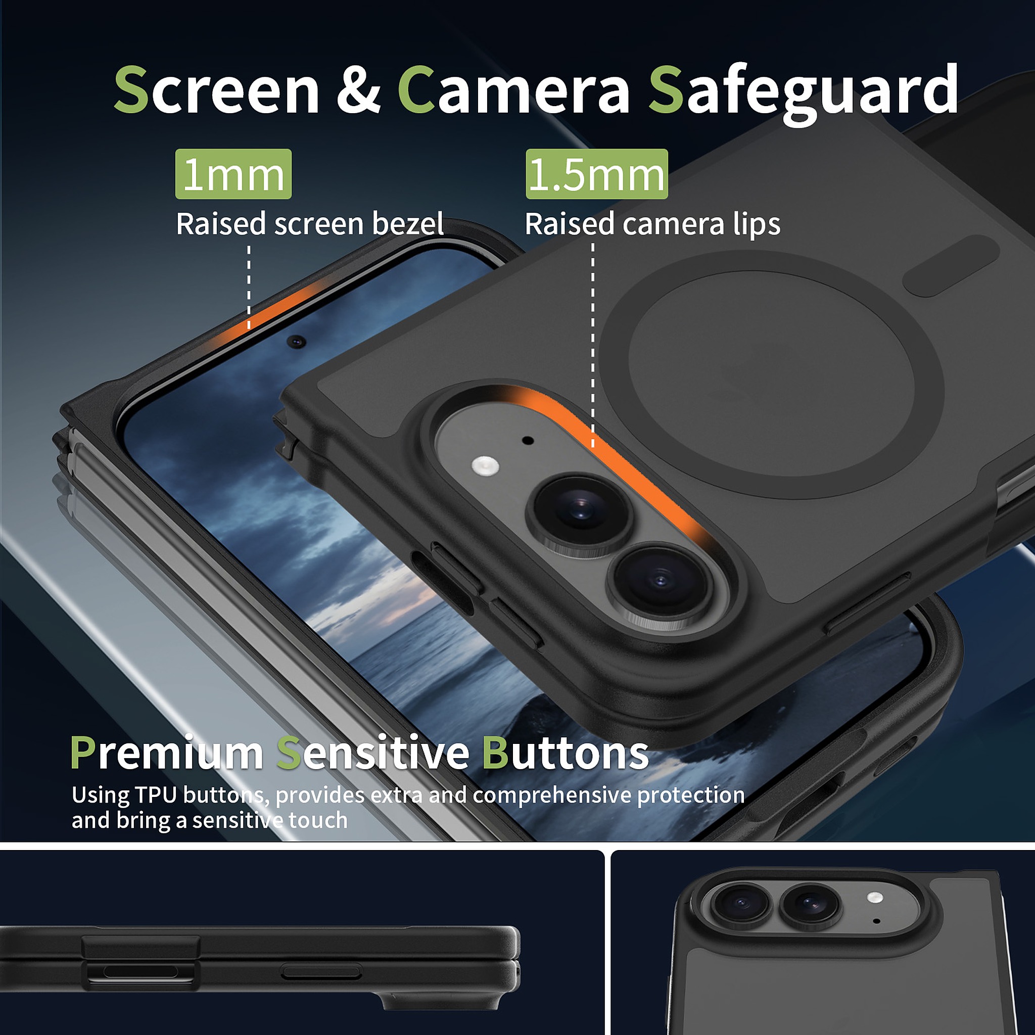 SendaFit Matte Skin-Feel Two-in-One Fold-Open MagSafe Case for iPhone 18 Fold detail 1