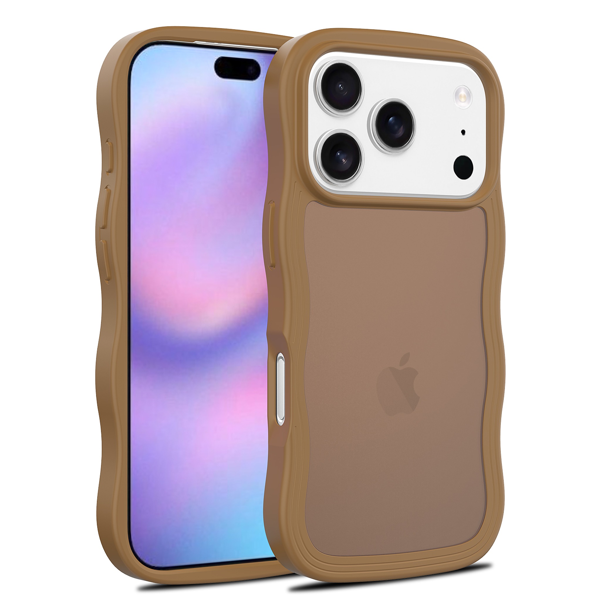 SendaFit Wavy Matte Two-in-One Case for iPhone 18 Pro (Fits iPhone 17 Pro) - Coffee Brown