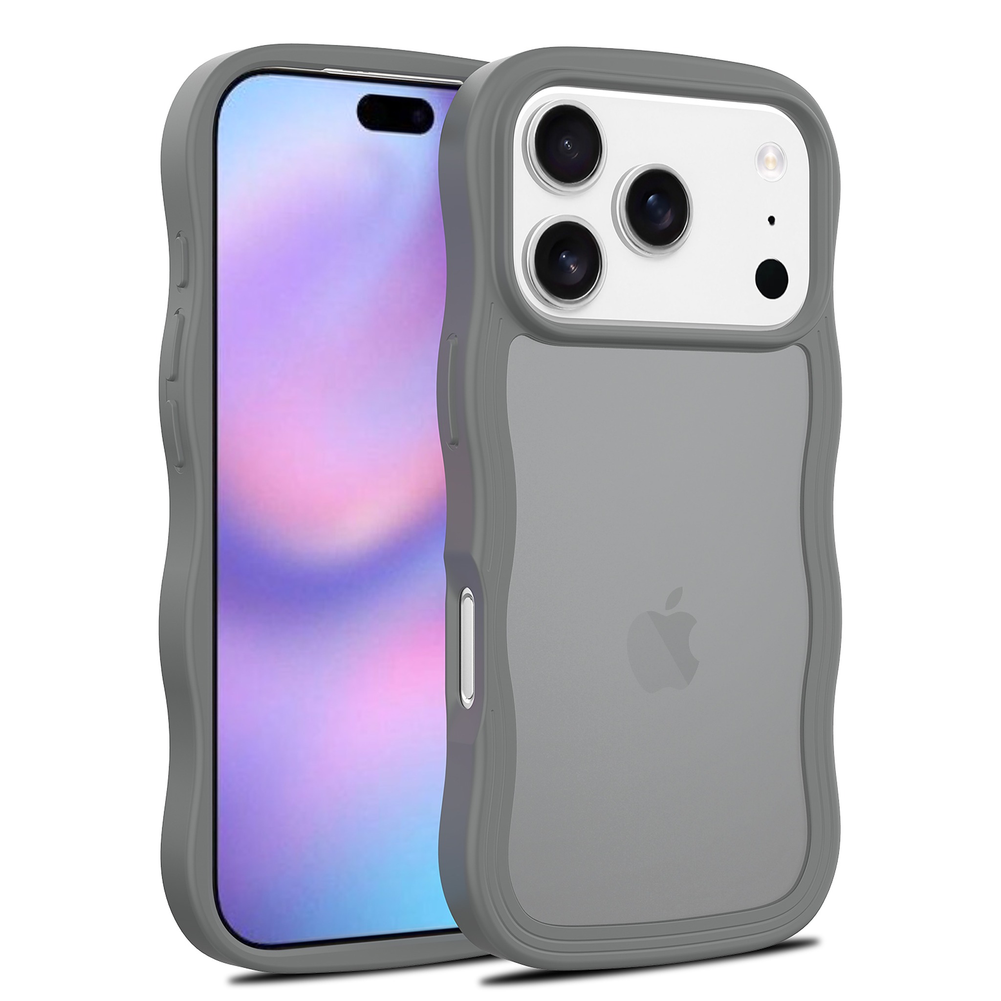 SendaFit Wavy Matte Two-in-One Case for iPhone 18 Pro (Fits iPhone 17 Pro) - Dark Gray