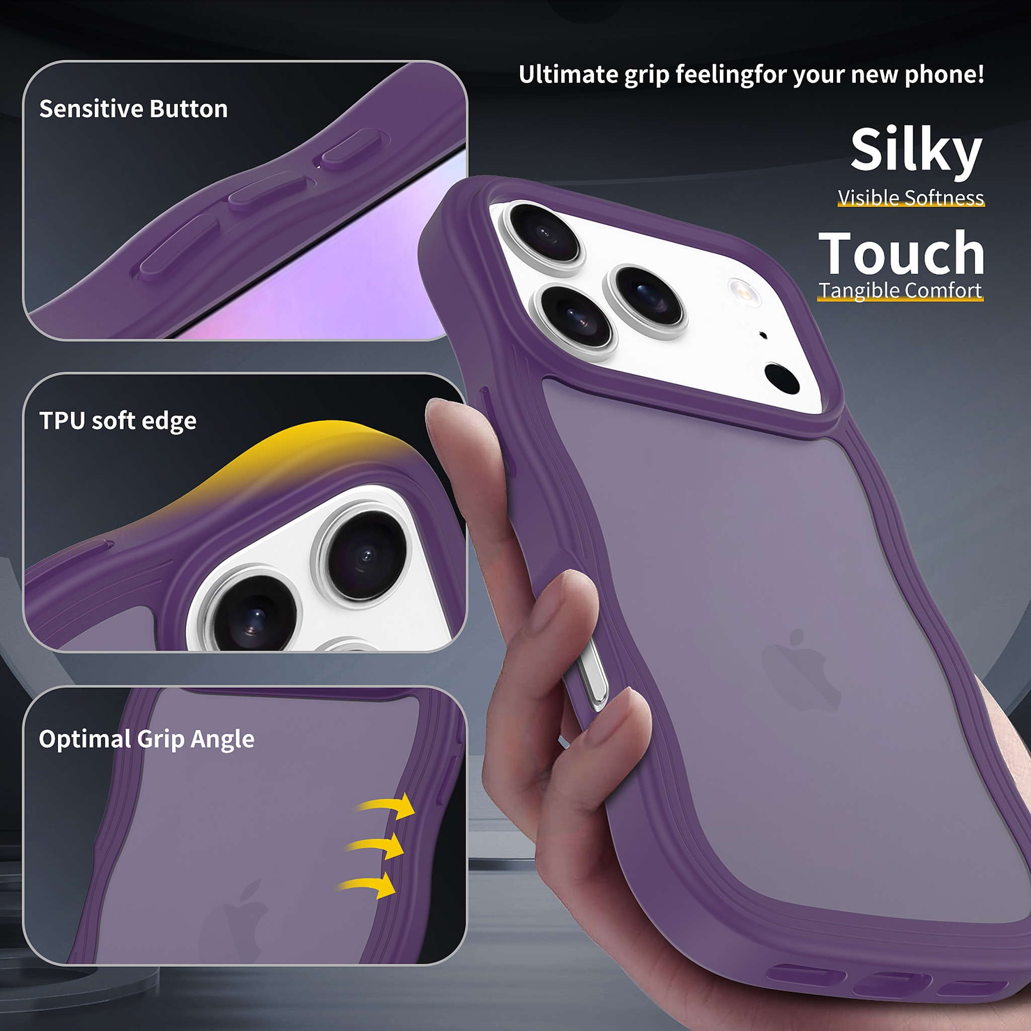 SendaFit Wavy Matte Two-in-One Case for iPhone 17 Pro & 18 Pro detail 1