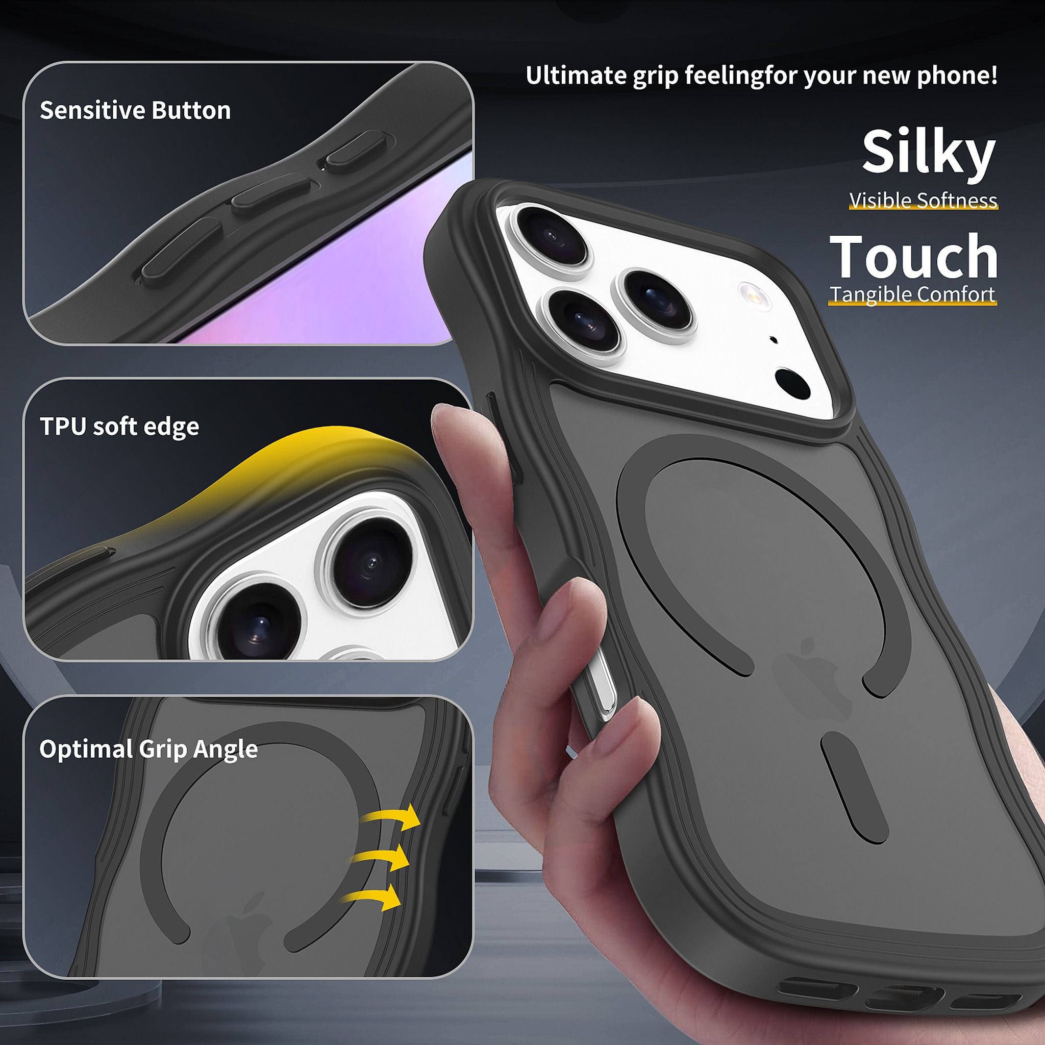 SendaFit Wavy Matte Two-in-One MagSafe Case for iPhone 17 Pro & 18 Pro detail 14