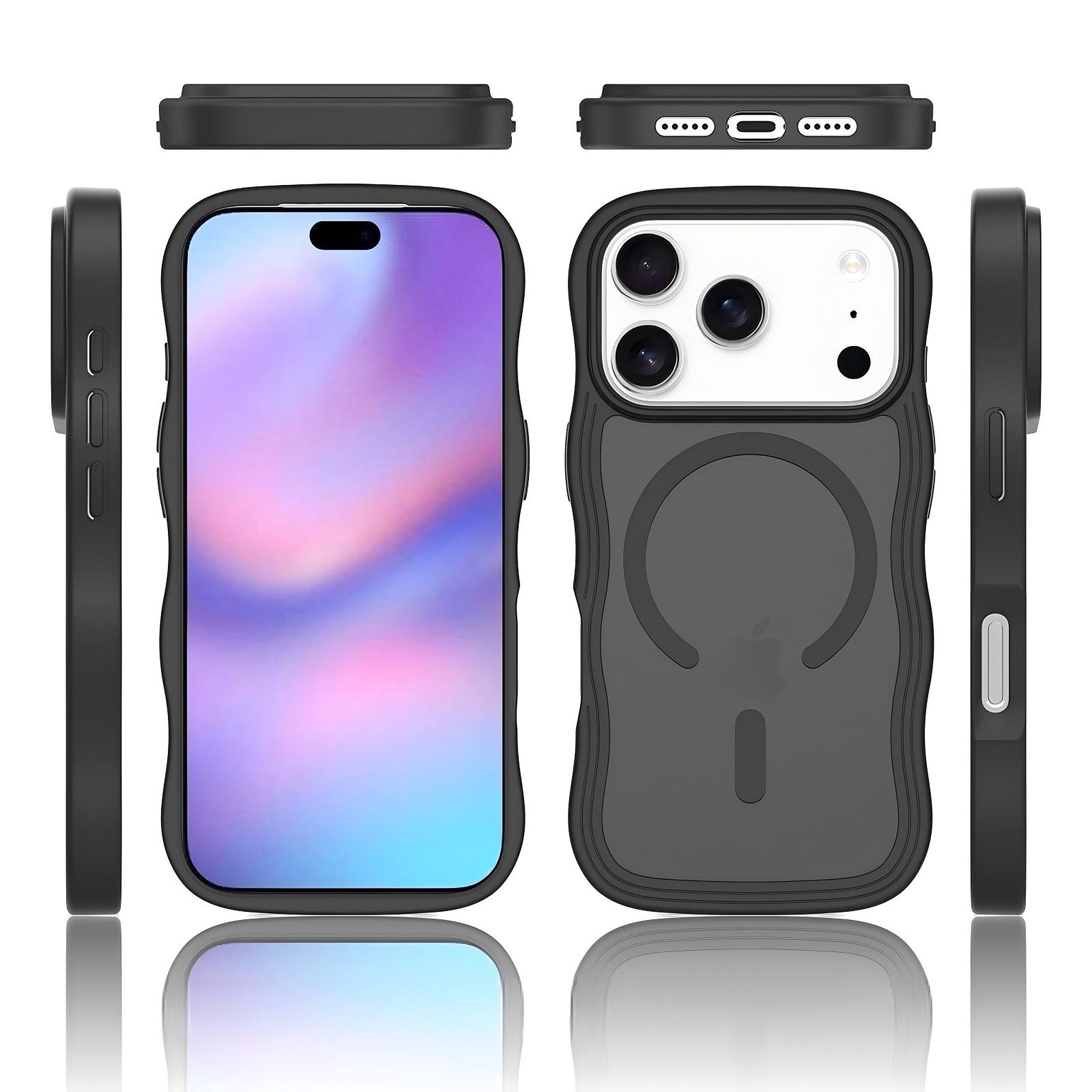 SendaFit Wavy Matte Two-in-One MagSafe Case for iPhone 18 Pro (Fits iPhone 17 Pro)