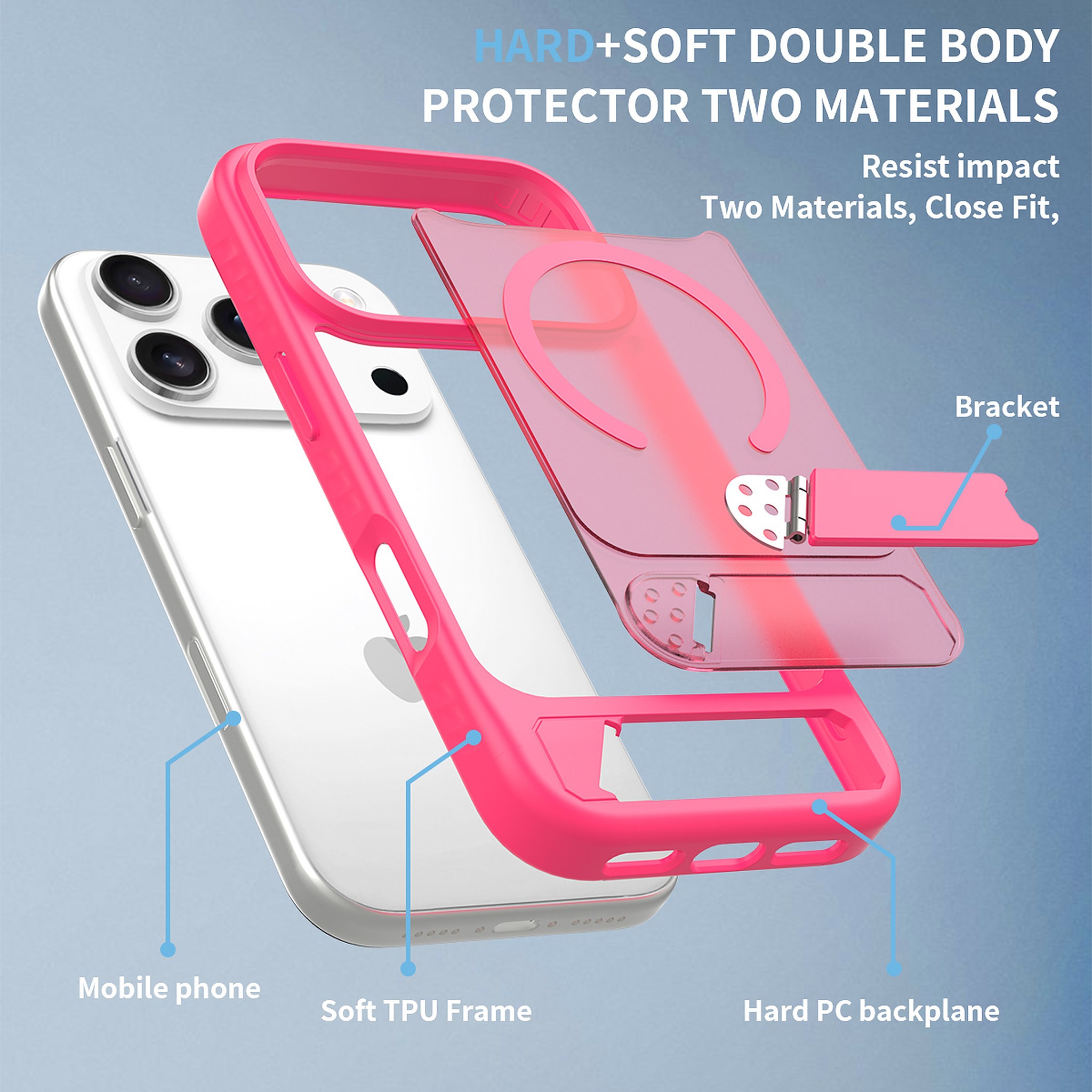 SendaFit Matte 45° Kickstand MagSafe Case for iPhone 17 Pro & 18 Pro detail 10