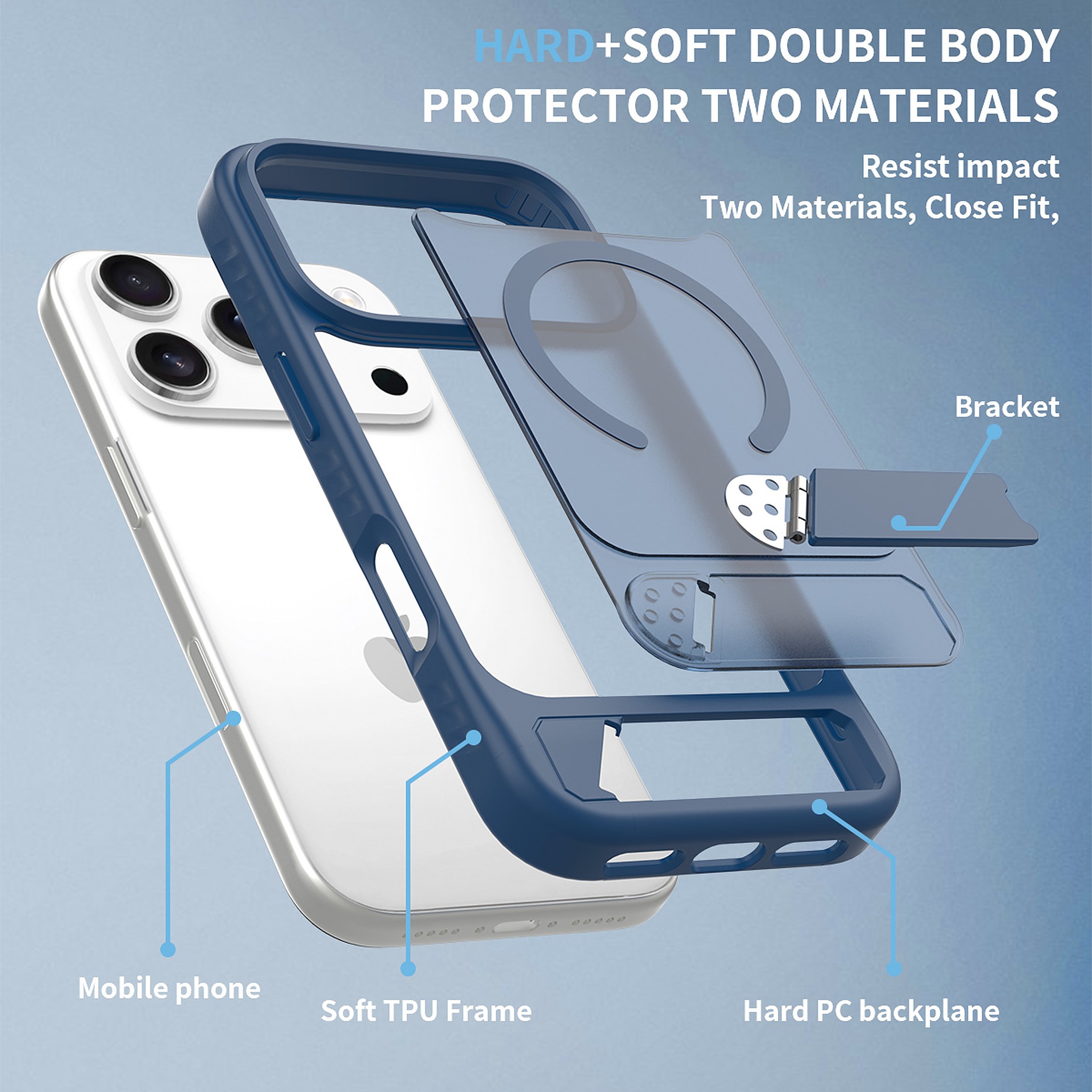 SendaFit Matte 45° Kickstand MagSafe Case for iPhone 17 Pro & 18 Pro detail 16