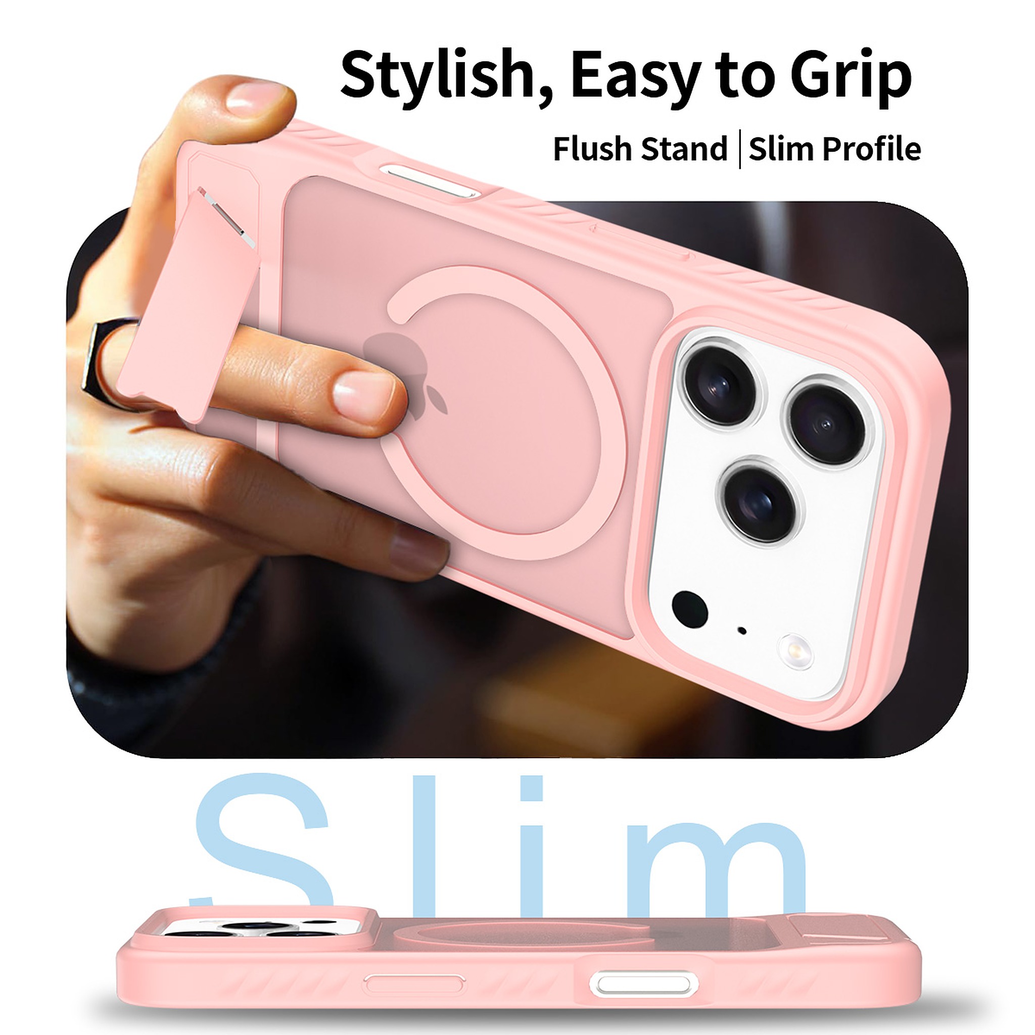 SendaFit Matte 45° Kickstand MagSafe Case for iPhone 17 Pro & 18 Pro detail 2