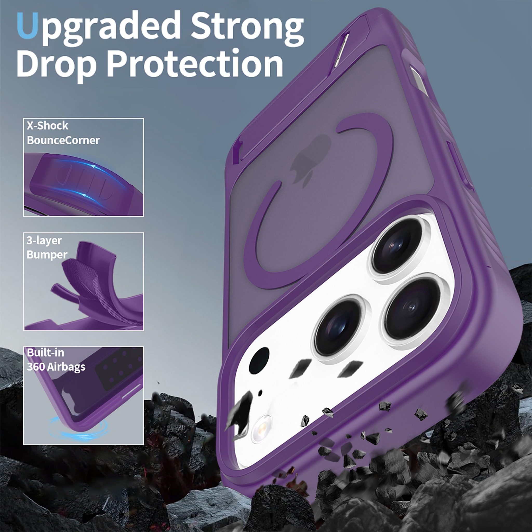 SendaFit Matte 45° Kickstand MagSafe Case for iPhone 17 Pro & 18 Pro detail 25