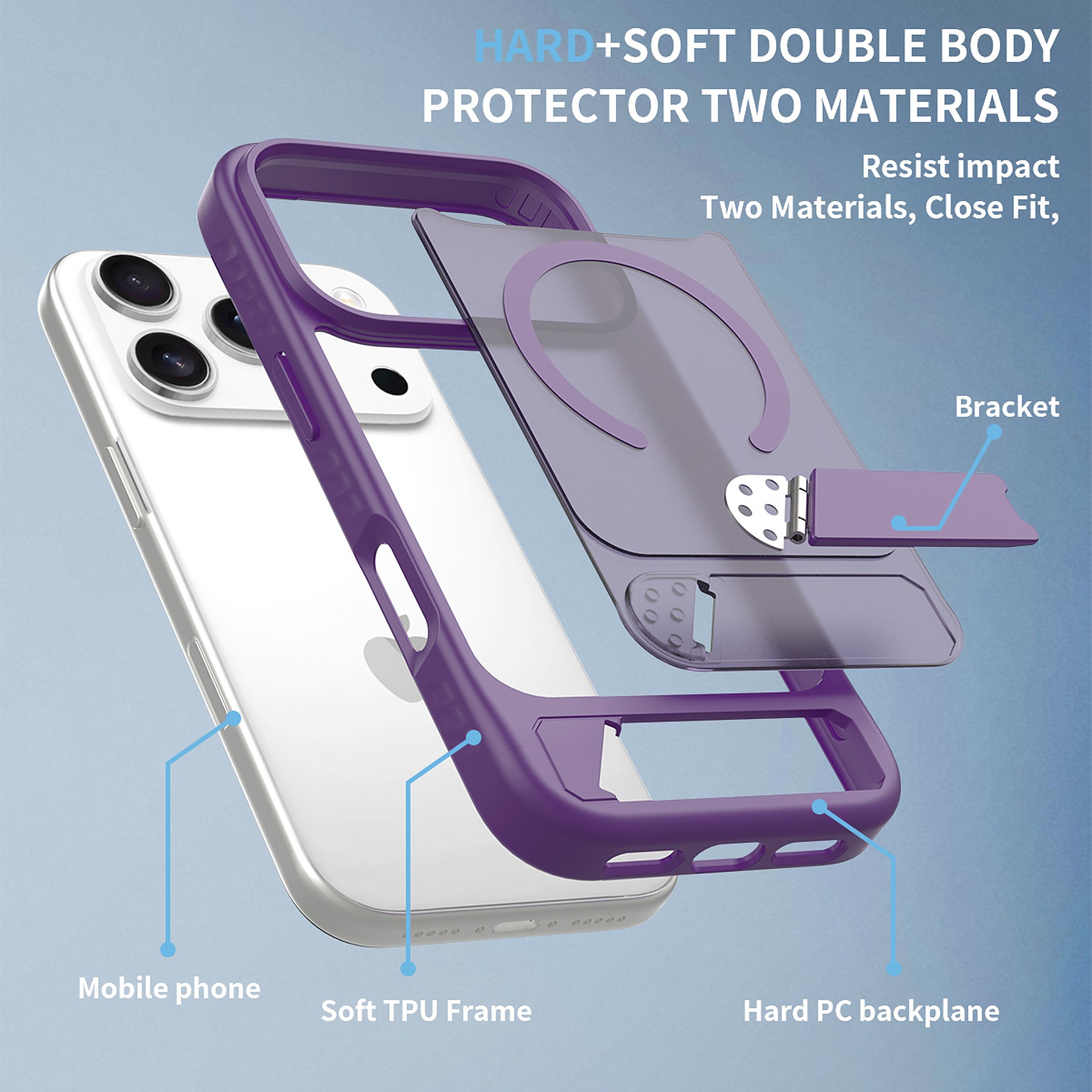 SendaFit Matte 45° Kickstand MagSafe Case for iPhone 17 Pro & 18 Pro detail 30