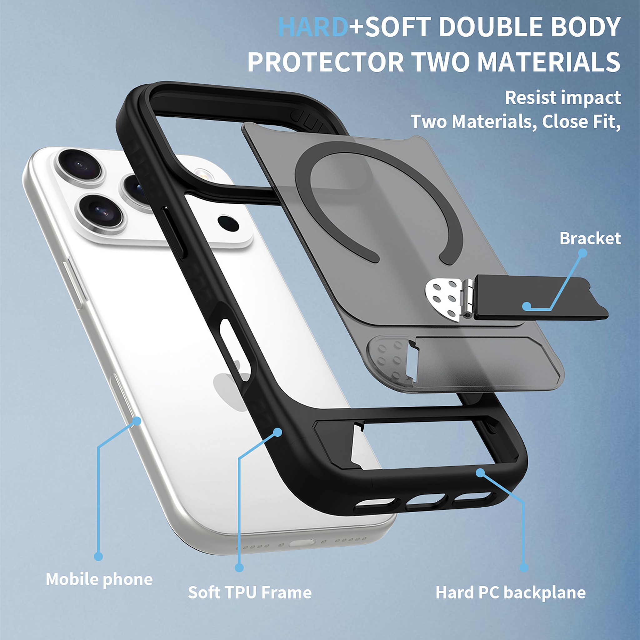 SendaFit Matte 45° Kickstand MagSafe Case for iPhone 17 Pro & 18 Pro detail 33