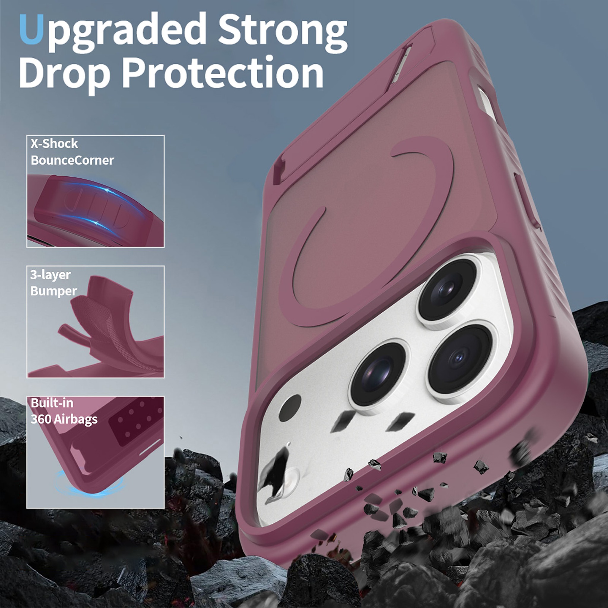 SendaFit Matte 45° Kickstand MagSafe Case for iPhone 17 Pro & 18 Pro detail 36