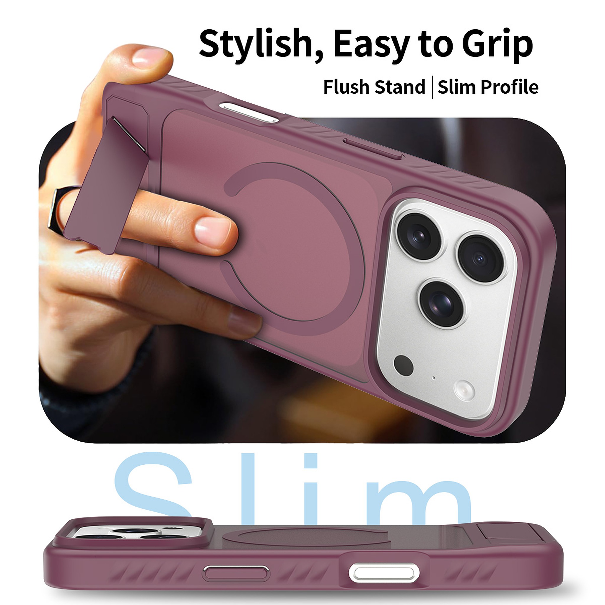 SendaFit Matte 45° Kickstand MagSafe Case for iPhone 17 Pro & 18 Pro detail 38