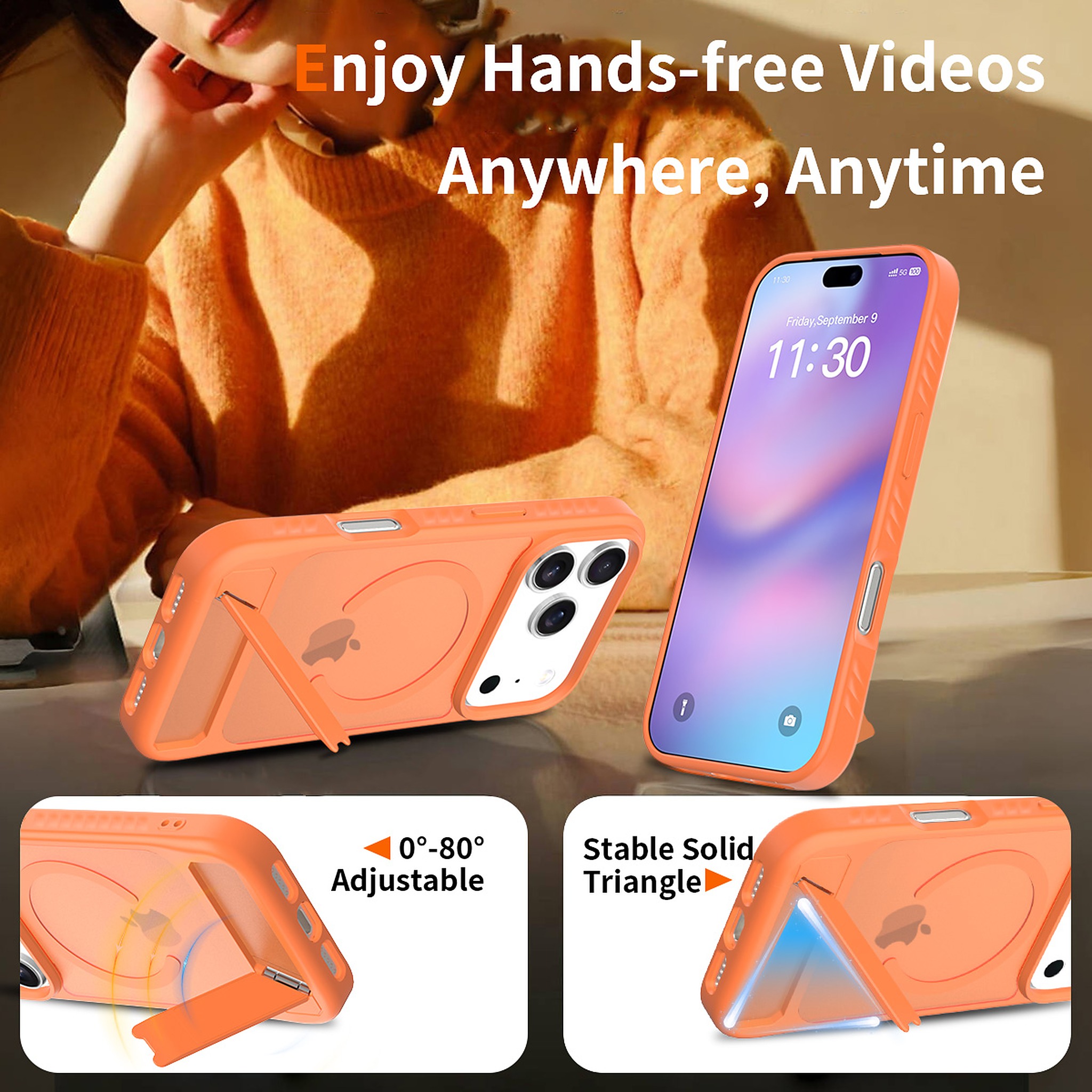 SendaFit Matte 45° Kickstand MagSafe Case for iPhone 17 Pro & 18 Pro detail 43
