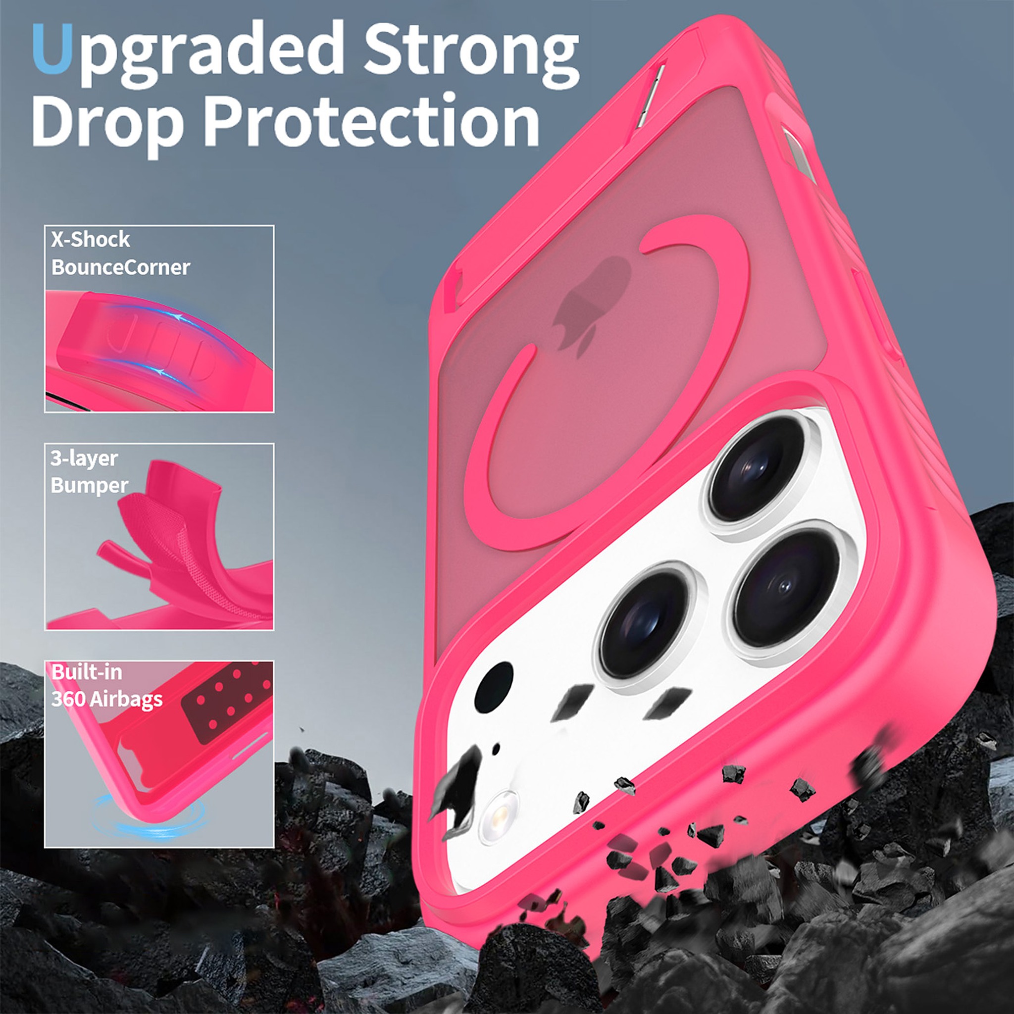 SendaFit Matte 45° Kickstand MagSafe Case for iPhone 17 Pro & 18 Pro detail 6
