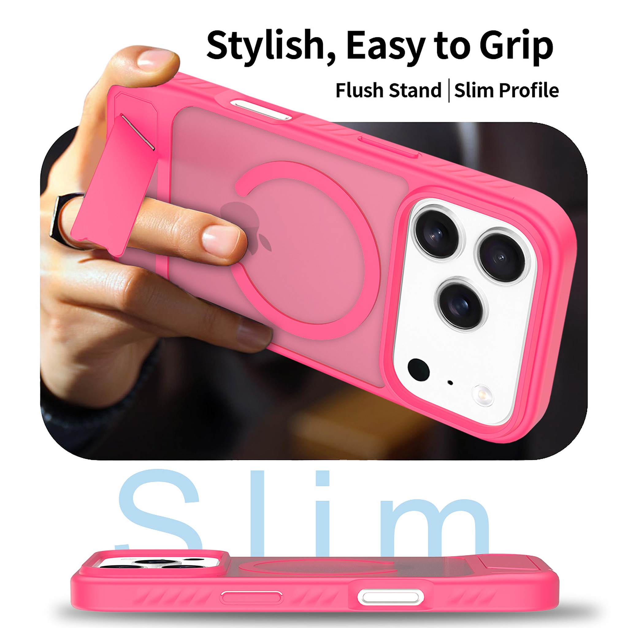 SendaFit Matte 45° Kickstand MagSafe Case for iPhone 17 Pro & 18 Pro detail 8
