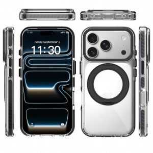 SendaFit Iridescent Clear 360° Stand Case for iPhone 18 Pro (Fits iPhone 17 Pro)