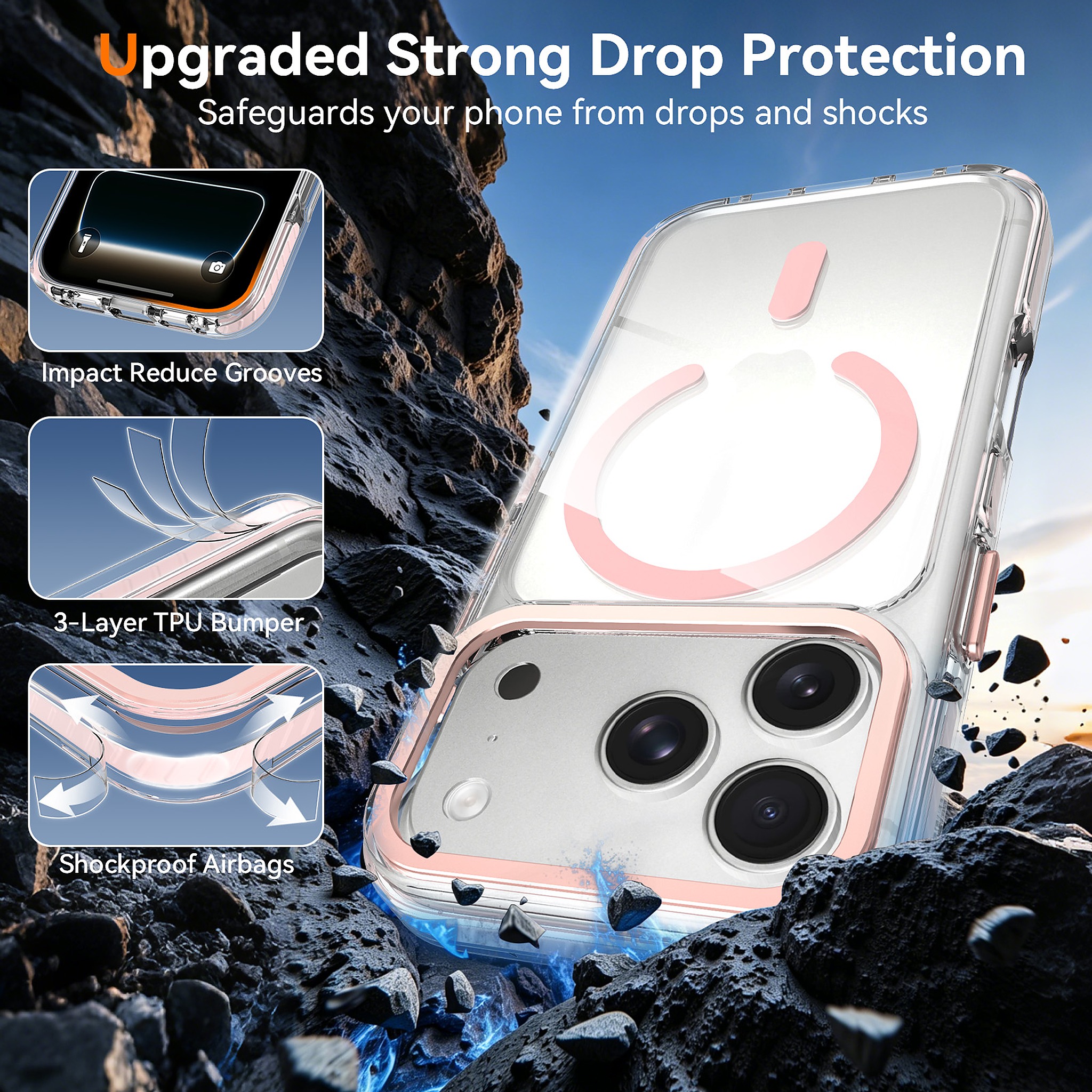 SendaFit Iridescent Two-Tone MagSafe Case for iPhone 17 Pro & 18 Pro detail 18
