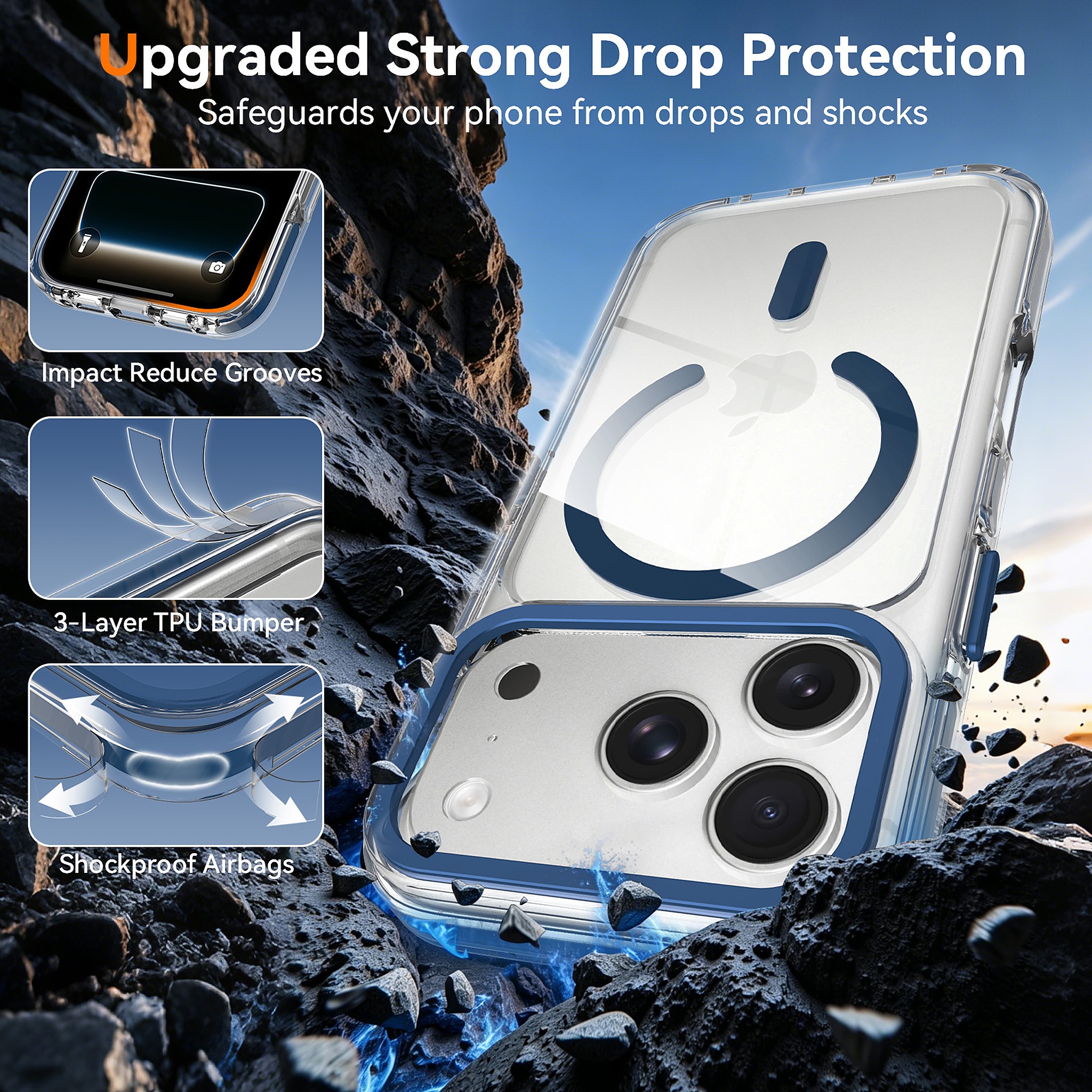 SendaFit Iridescent Two-Tone MagSafe Case for iPhone 17 Pro & 18 Pro detail 3