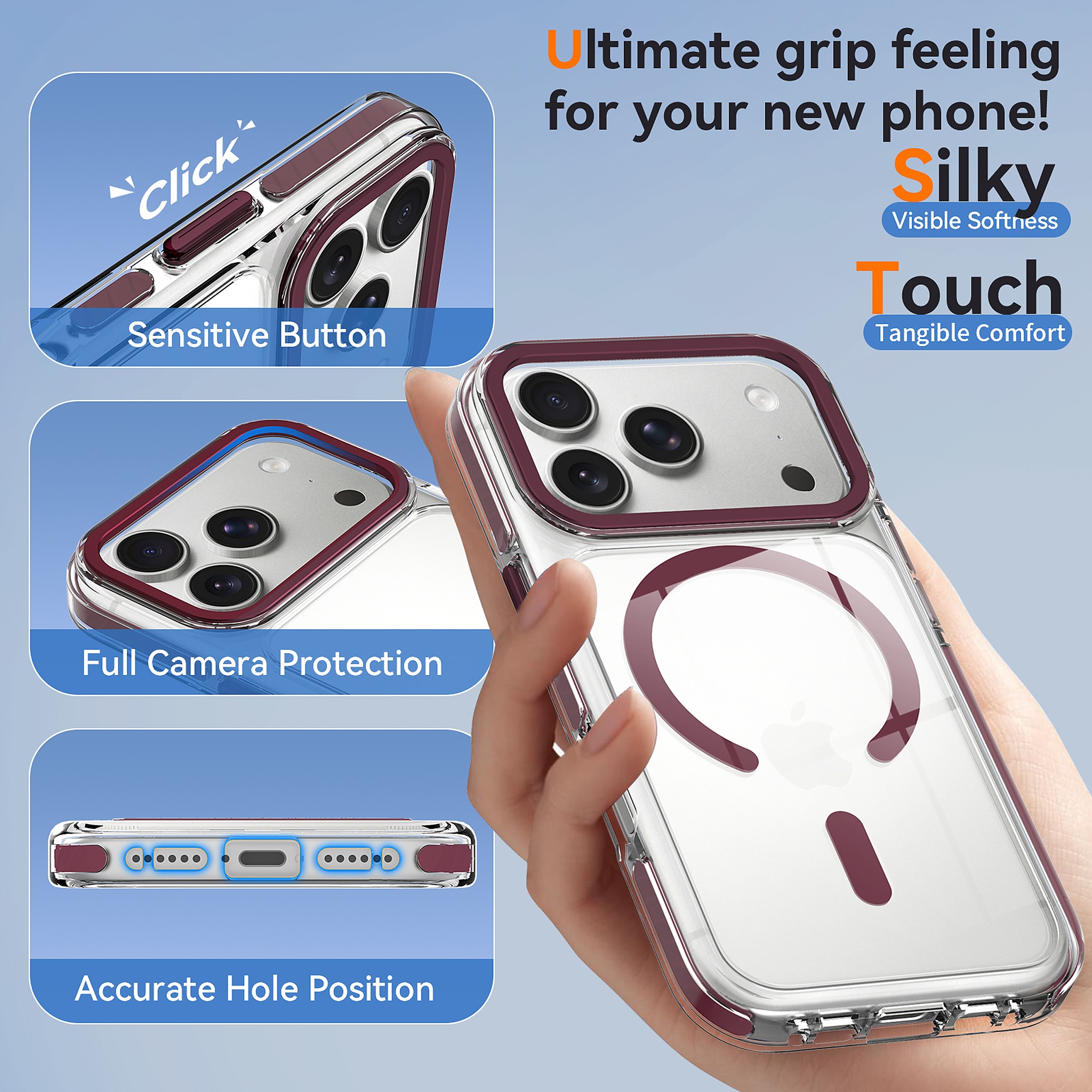 SendaFit Iridescent Two-Tone MagSafe Case for iPhone 17 Pro & 18 Pro detail 6
