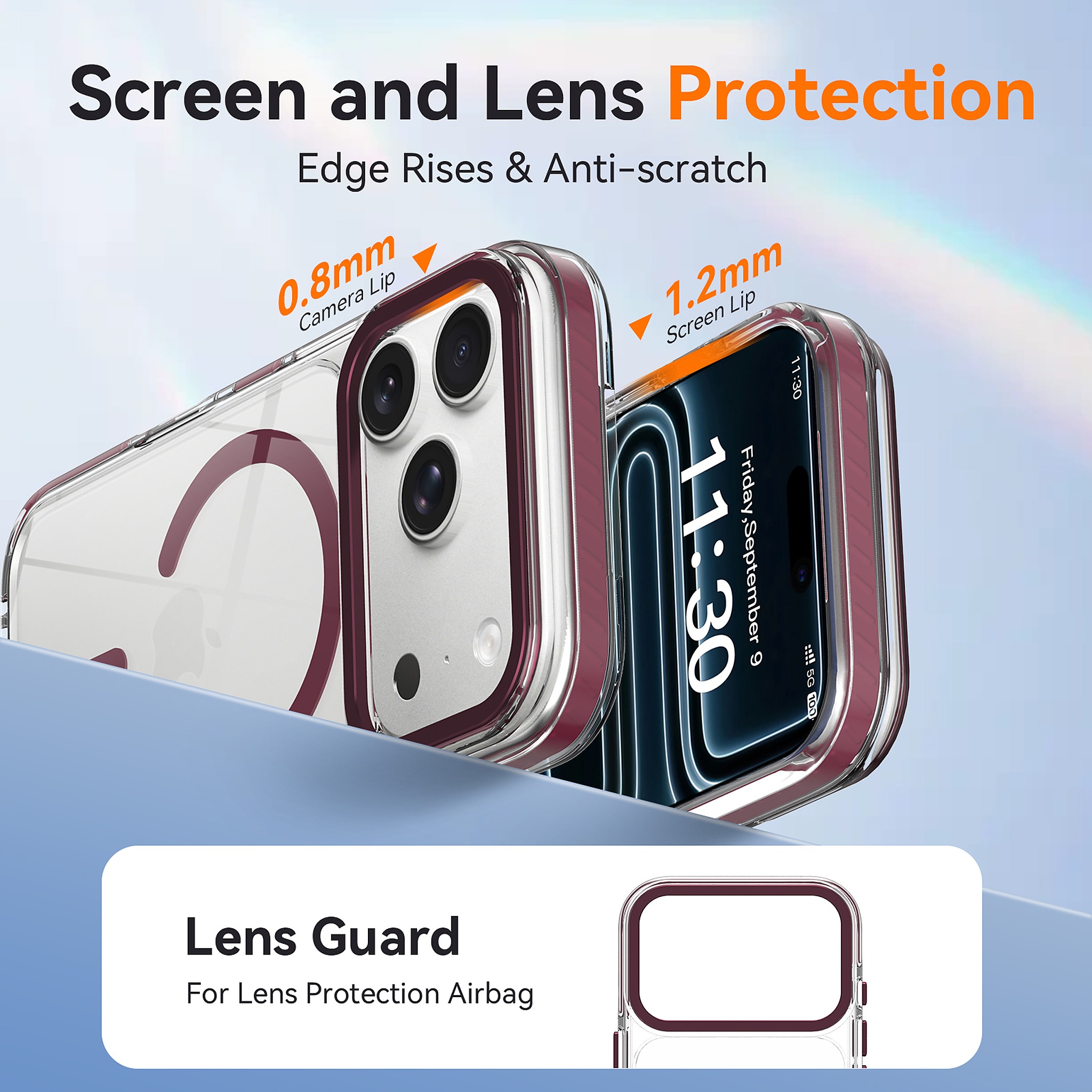 SendaFit Iridescent Two-Tone MagSafe Case for iPhone 17 Pro & 18 Pro detail 7