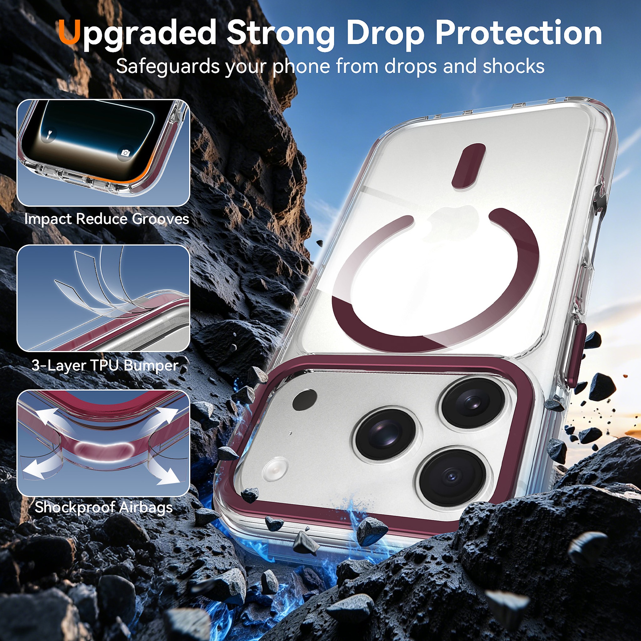 SendaFit Iridescent Two-Tone MagSafe Case for iPhone 17 Pro & 18 Pro detail 8