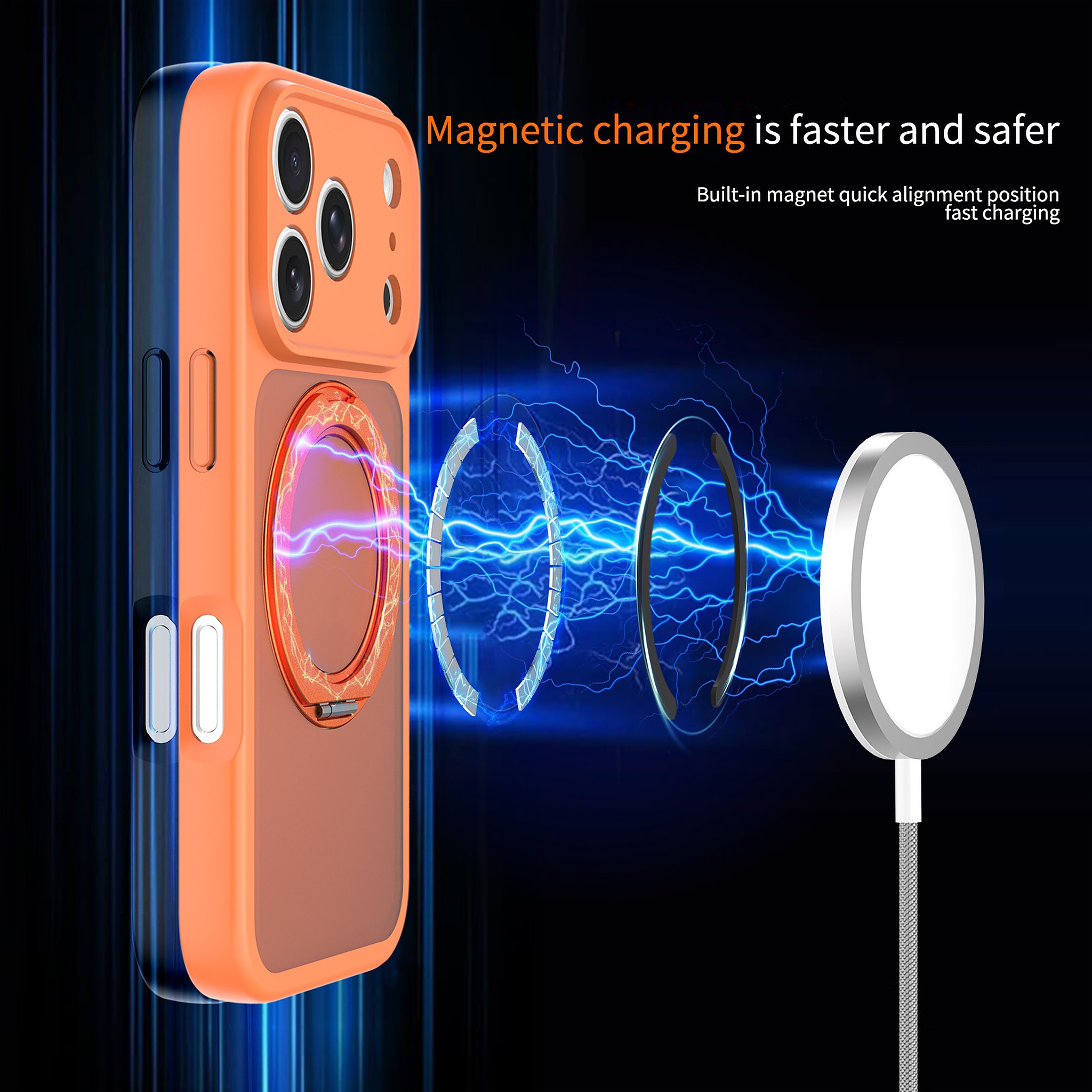 SendaFit Precise-Cutout Matte Skin-Feel 360° Stand Case for iPhone 17 Pro & 18 Pro detail 10