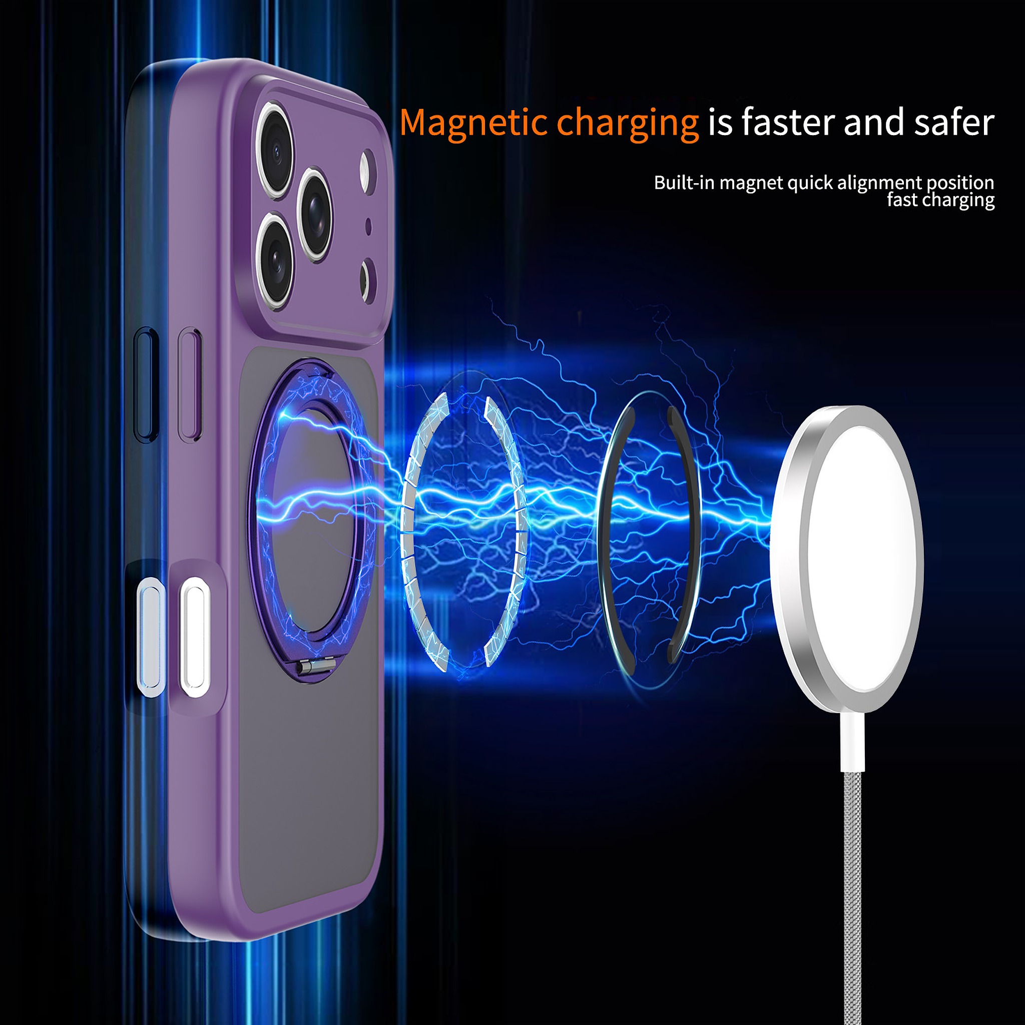 SendaFit Precise-Cutout Matte Skin-Feel 360° Stand Case for iPhone 17 Pro & 18 Pro detail 20