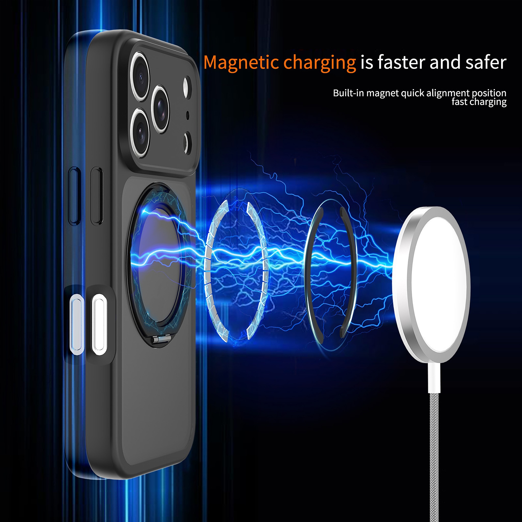 SendaFit Precise-Cutout Matte Skin-Feel 360° Stand Case for iPhone 17 Pro & 18 Pro detail 30