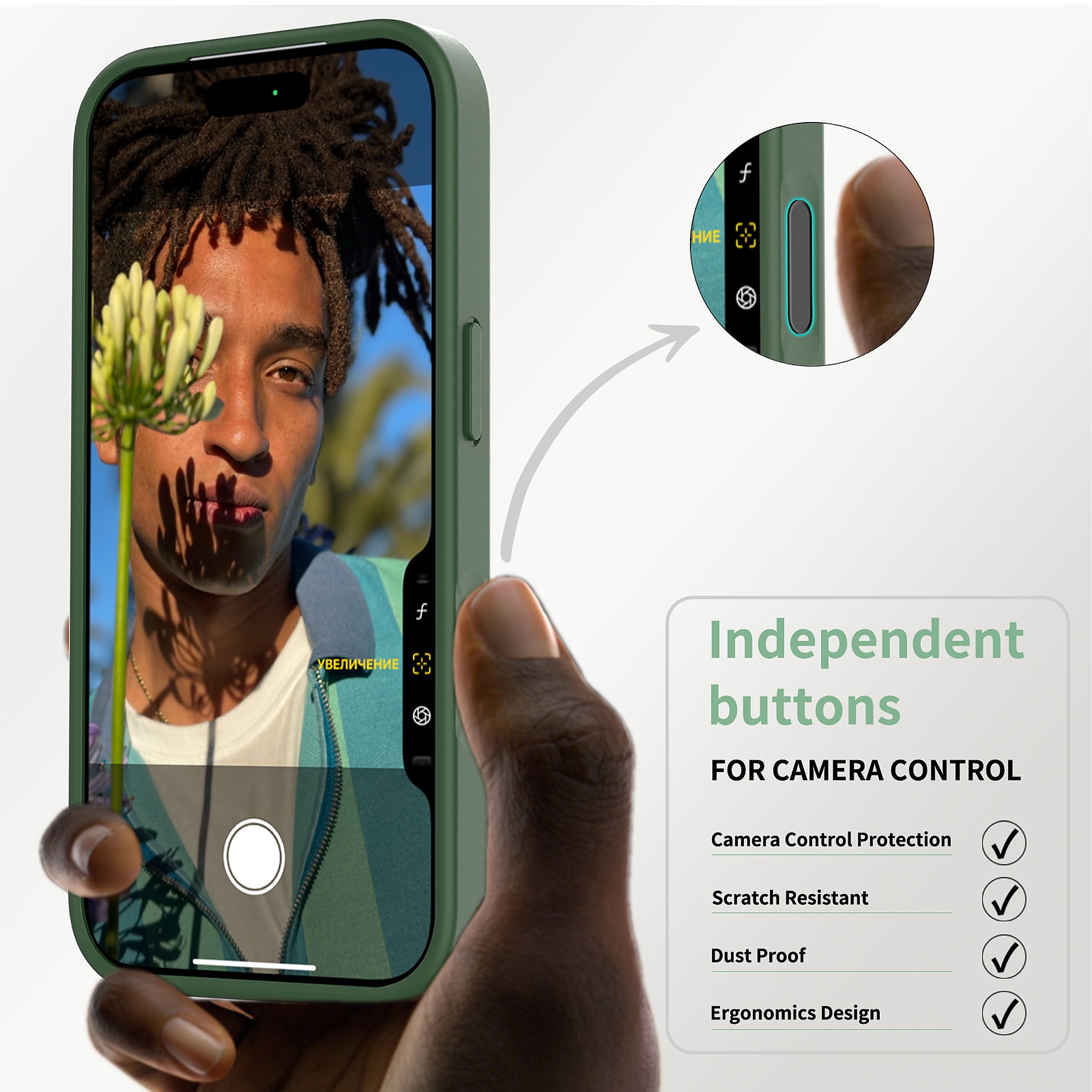 SendaFit MagSafe Camera-Button Cutout Matte Skin-Feel Two-in-One Case for iPhone 17 Pro & 18 Pro detail 12