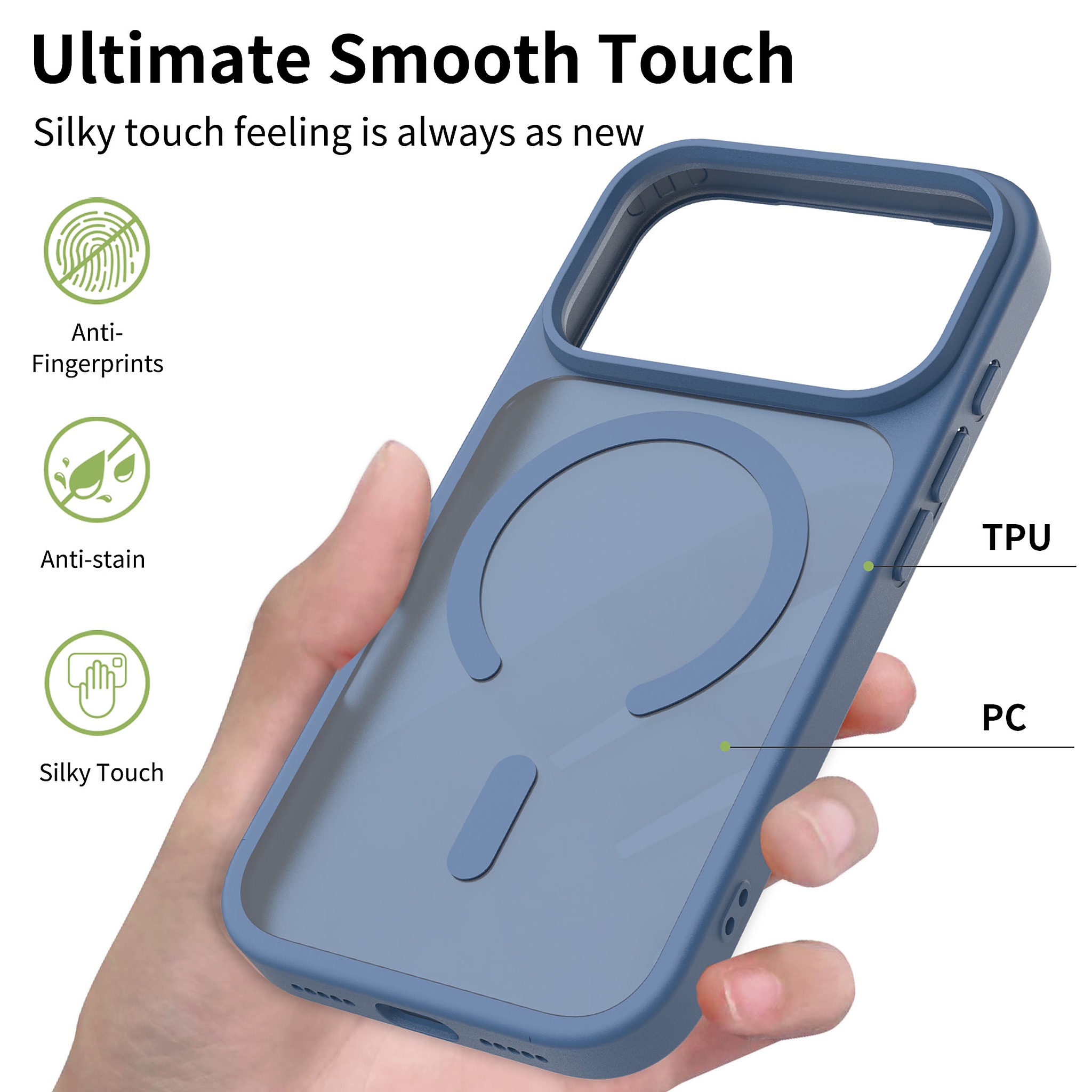 SendaFit MagSafe Camera-Button Cutout Matte Skin-Feel Two-in-One Case for iPhone 17 Pro & 18 Pro detail 13