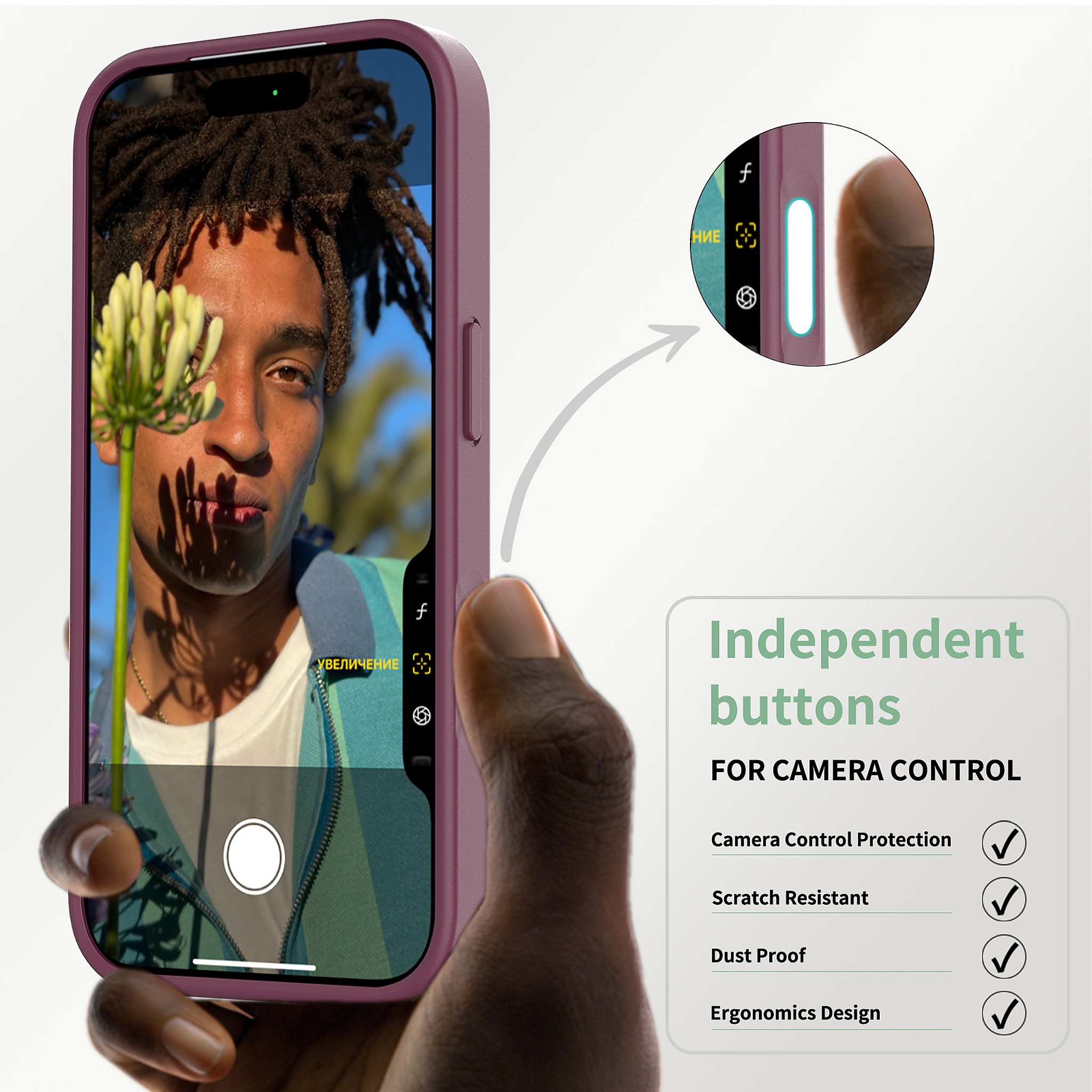 SendaFit MagSafe Camera-Button Cutout Matte Skin-Feel Two-in-One Case for iPhone 17 Pro & 18 Pro detail 24