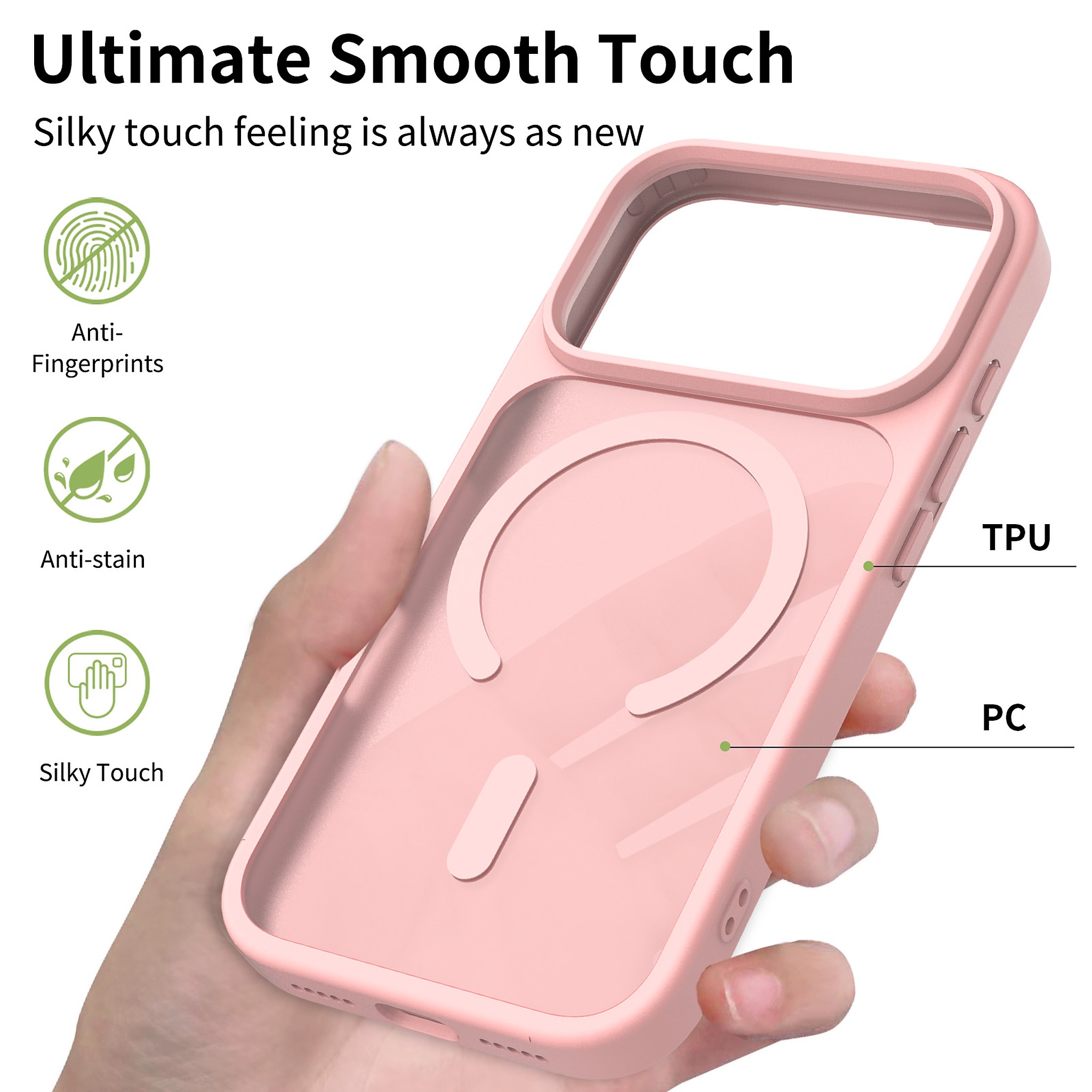 SendaFit MagSafe Camera-Button Cutout Matte Skin-Feel Two-in-One Case for iPhone 17 Pro & 18 Pro detail 31