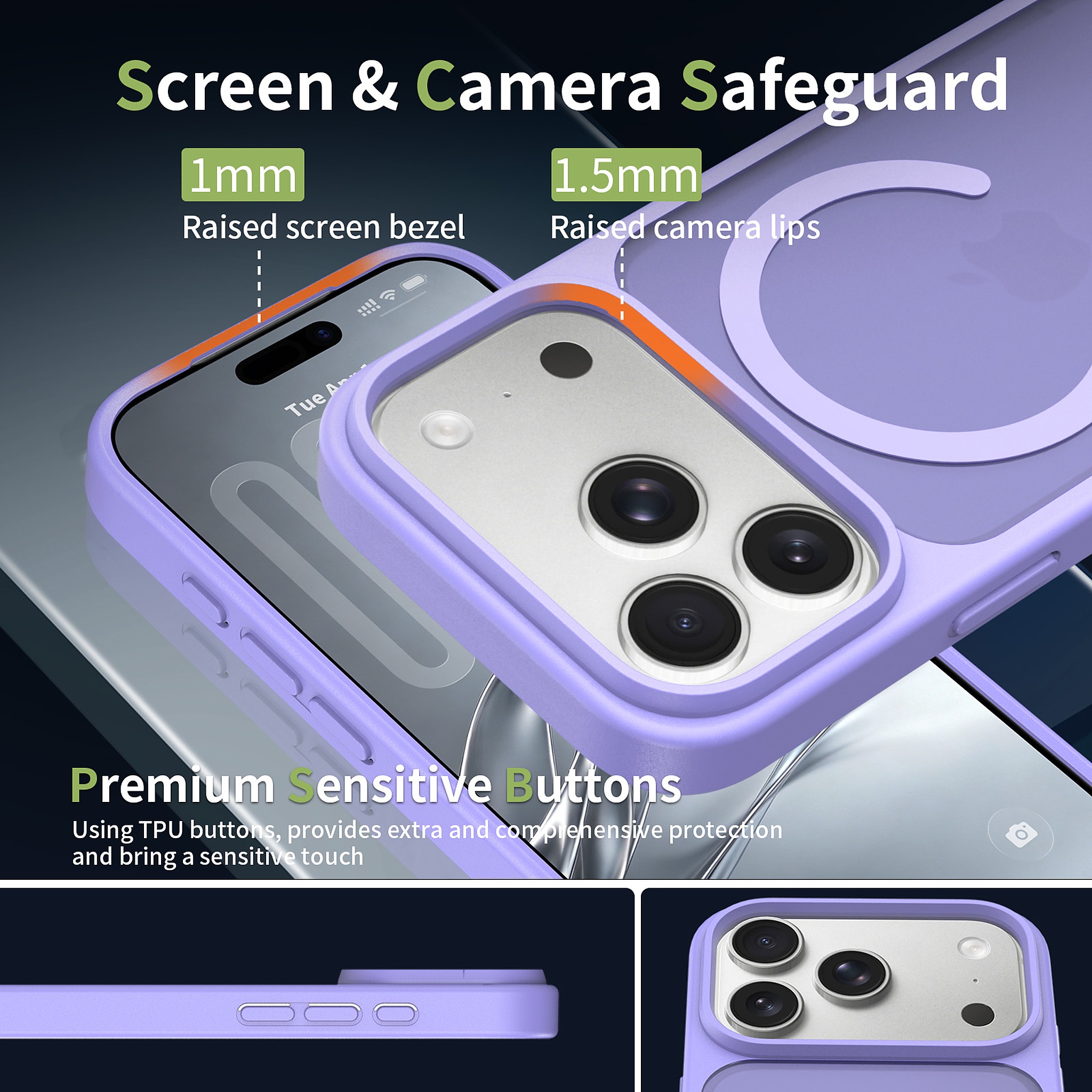 SendaFit MagSafe Camera-Button Cutout Matte Skin-Feel Two-in-One Case for iPhone 17 Pro & 18 Pro detail 40