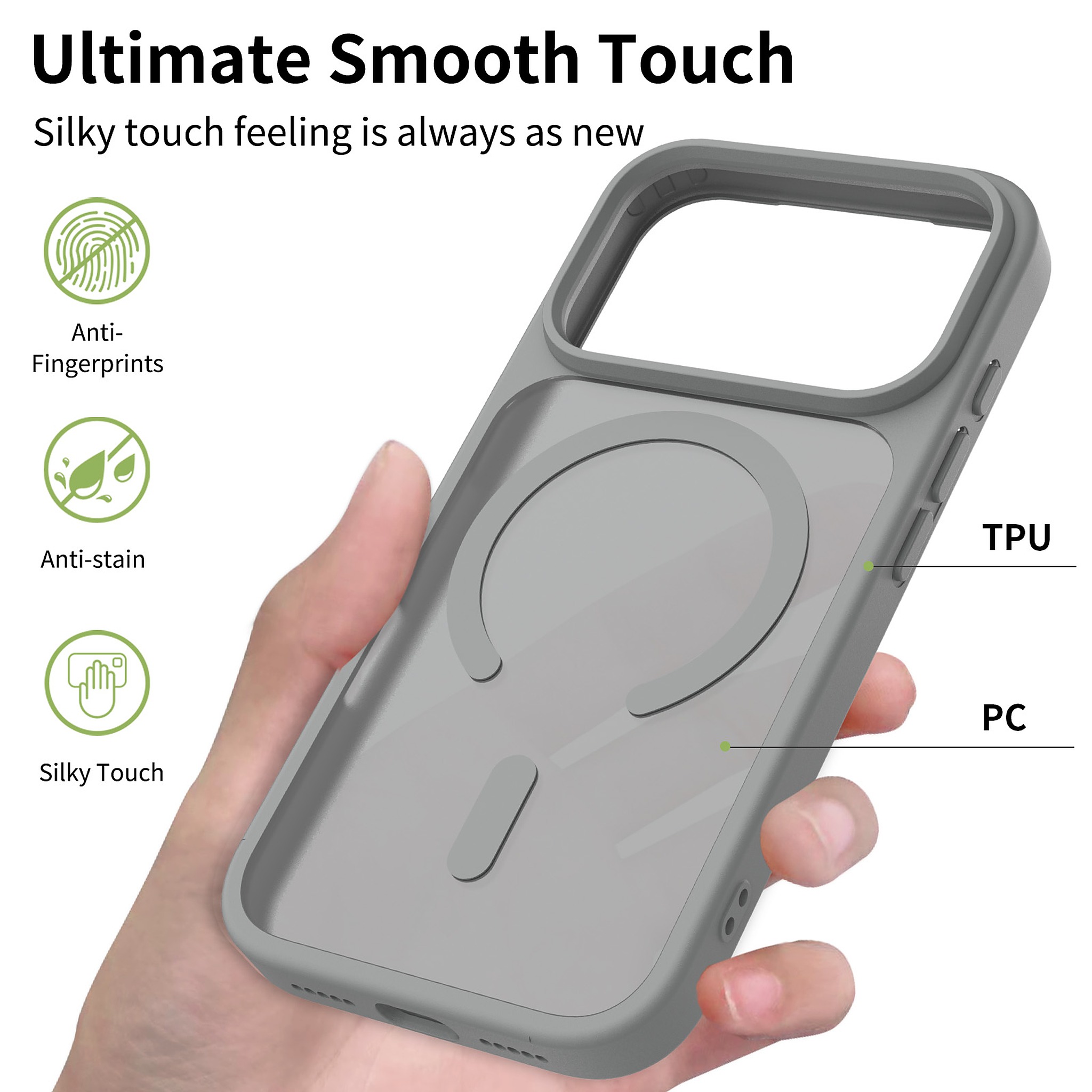 SendaFit MagSafe Camera-Button Cutout Matte Skin-Feel Two-in-One Case for iPhone 17 Pro & 18 Pro detail 43