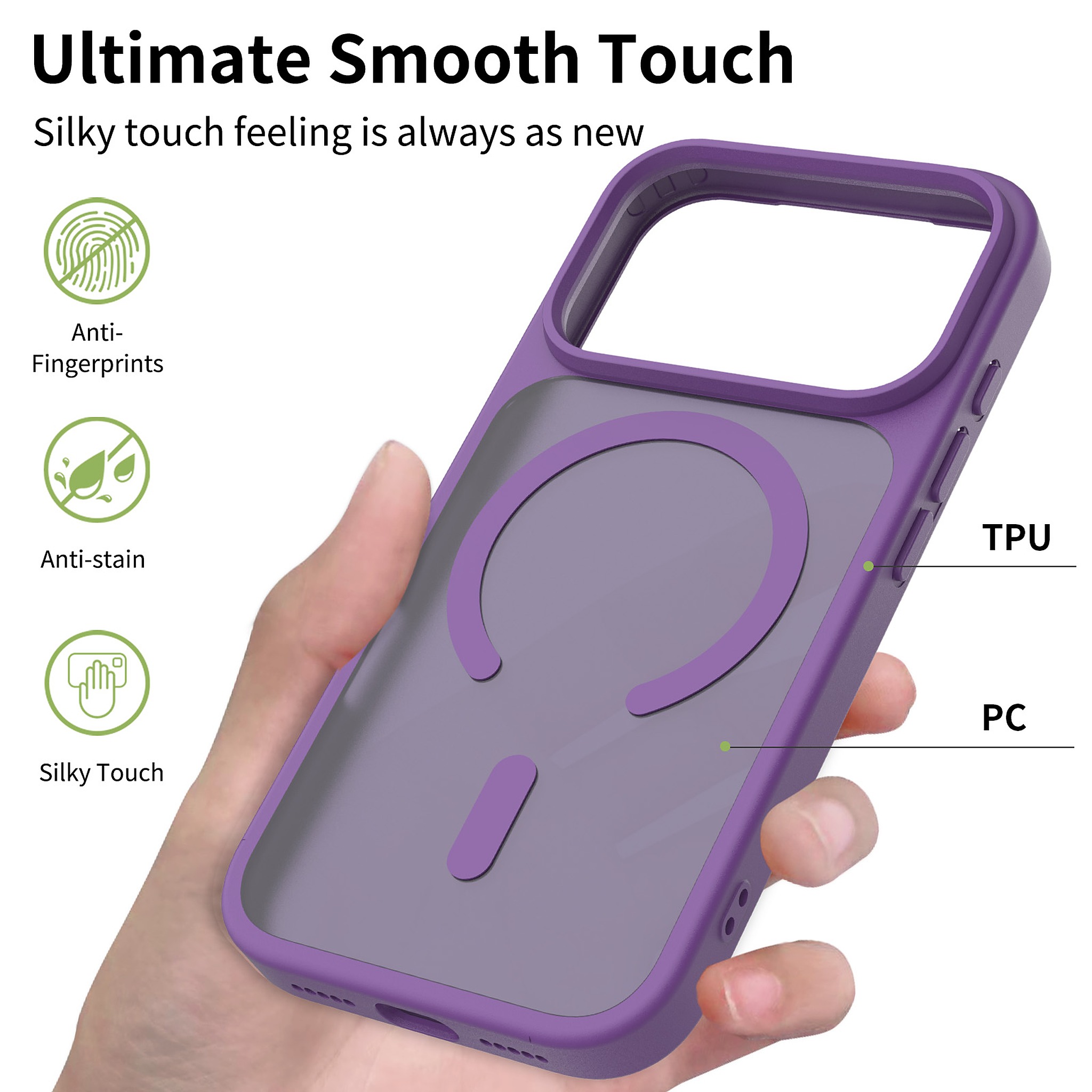 SendaFit MagSafe Camera-Button Cutout Matte Skin-Feel Two-in-One Case for iPhone 17 Pro & 18 Pro detail 49