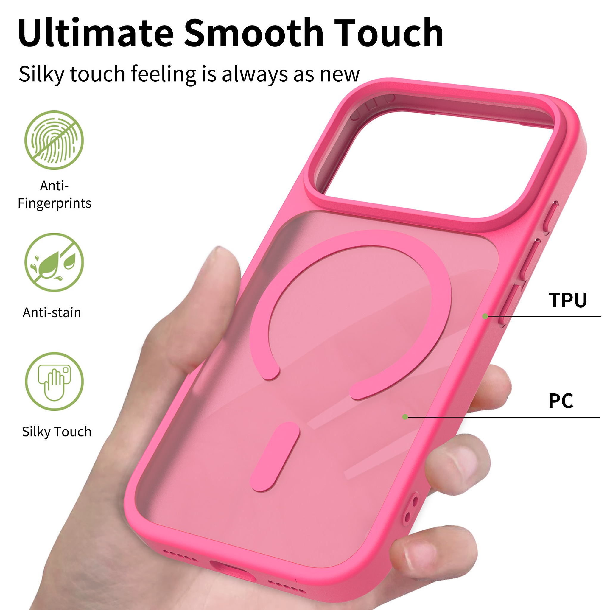 SendaFit MagSafe Camera-Button Cutout Matte Skin-Feel Two-in-One Case for iPhone 17 Pro & 18 Pro detail 55