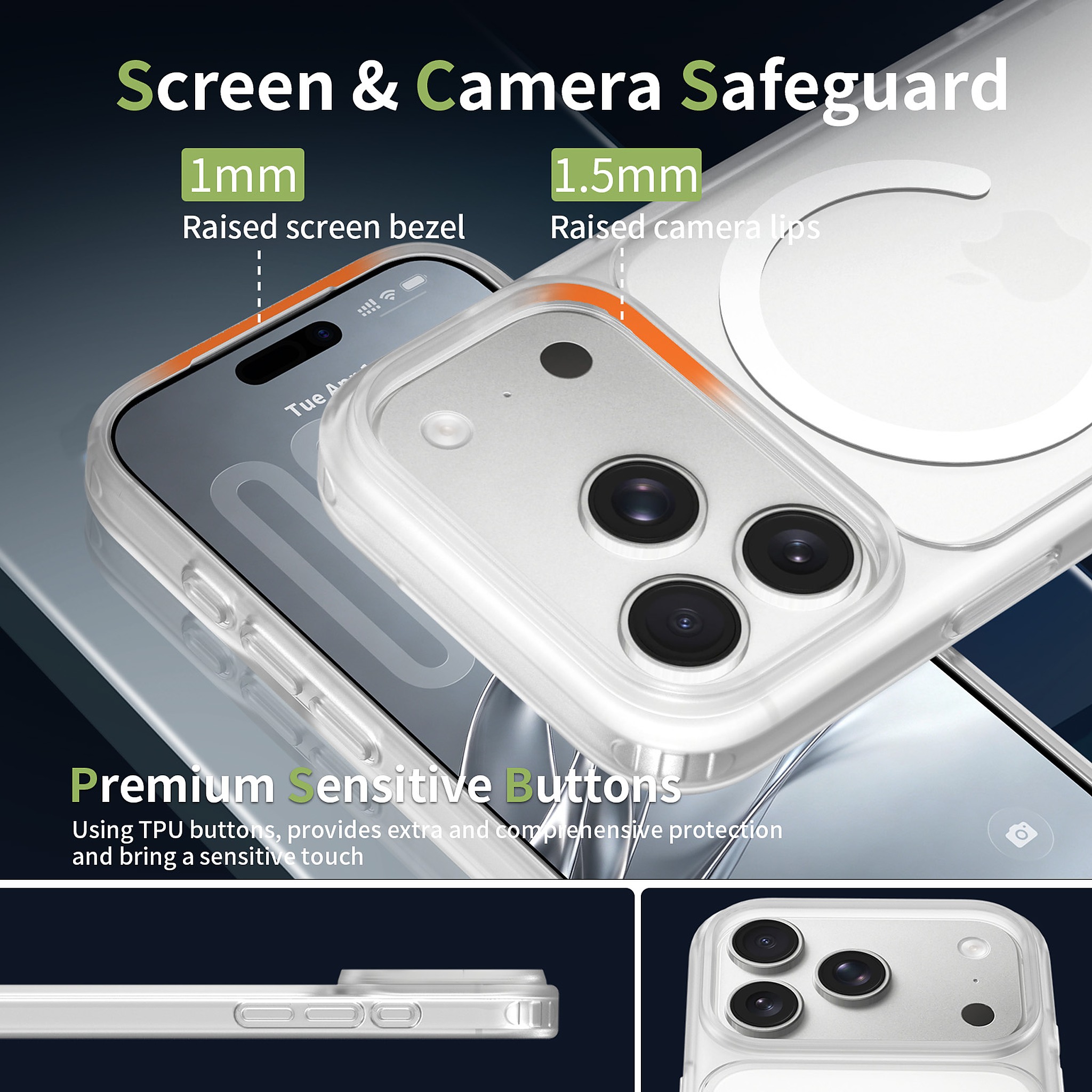 SendaFit MagSafe Camera-Button Cutout Matte Skin-Feel Two-in-One Case for iPhone 17 Pro & 18 Pro detail 64