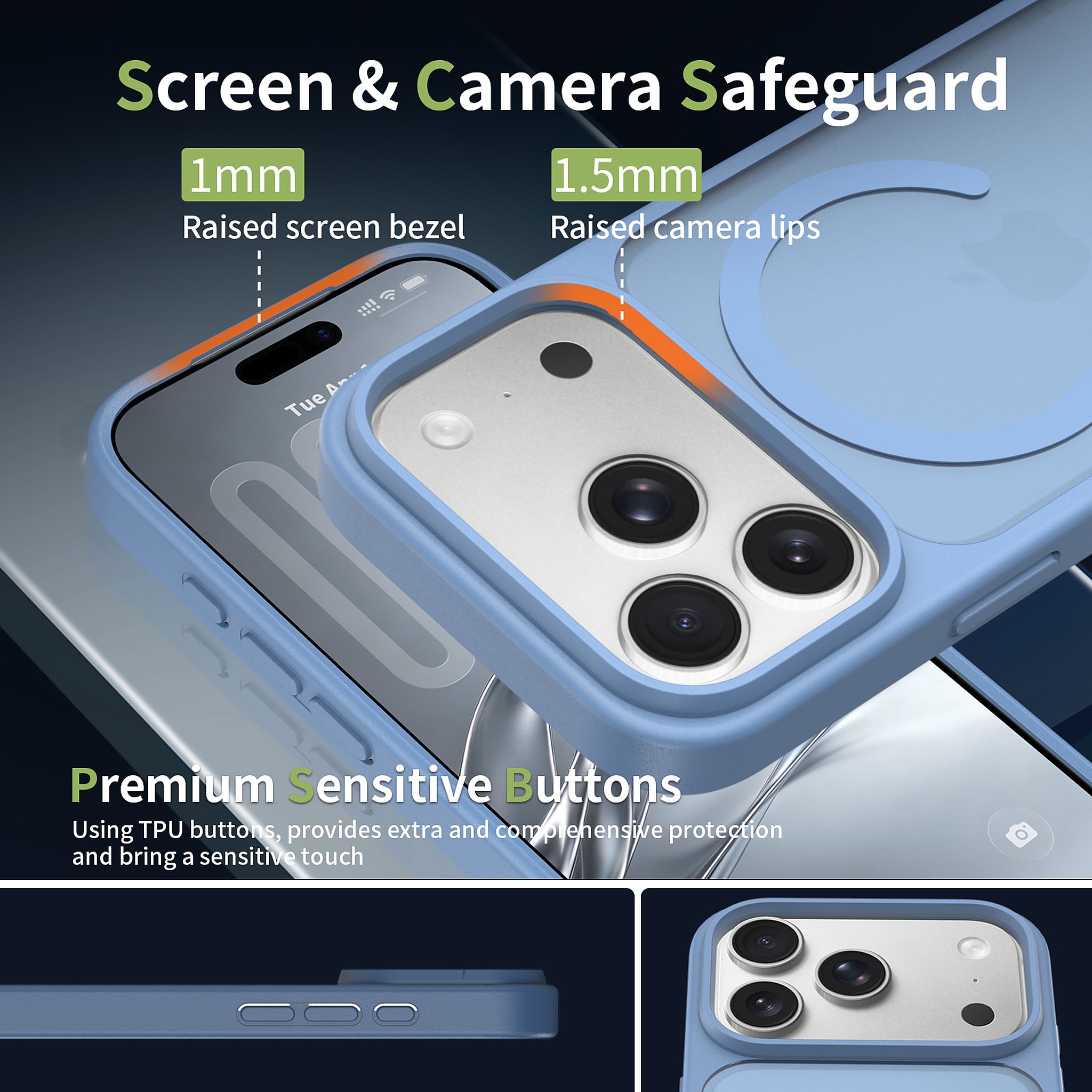 SendaFit MagSafe Camera-Button Cutout Matte Skin-Feel Two-in-One Case for iPhone 17 Pro & 18 Pro detail 70