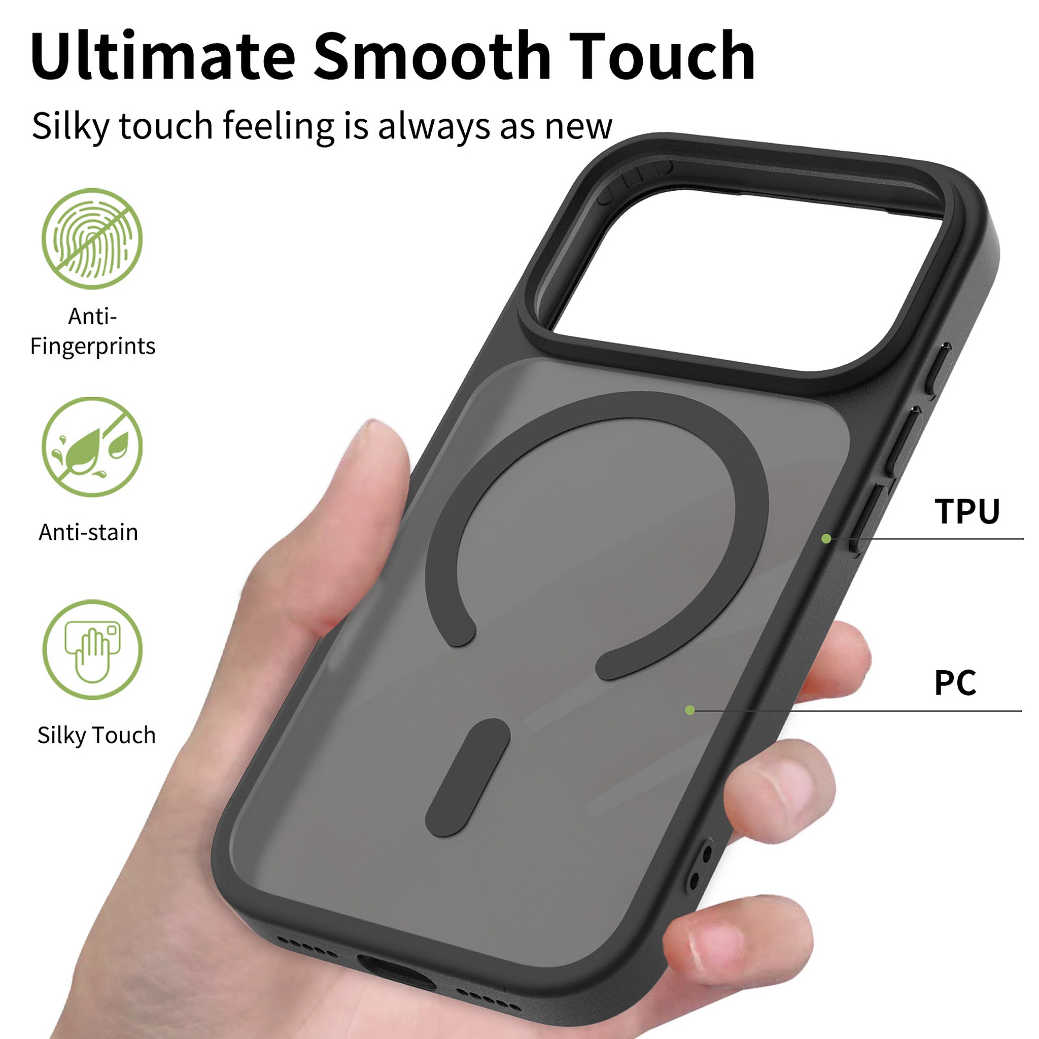 SendaFit MagSafe Camera-Button Cutout Matte Skin-Feel Two-in-One Case for iPhone 17 Pro & 18 Pro detail 73