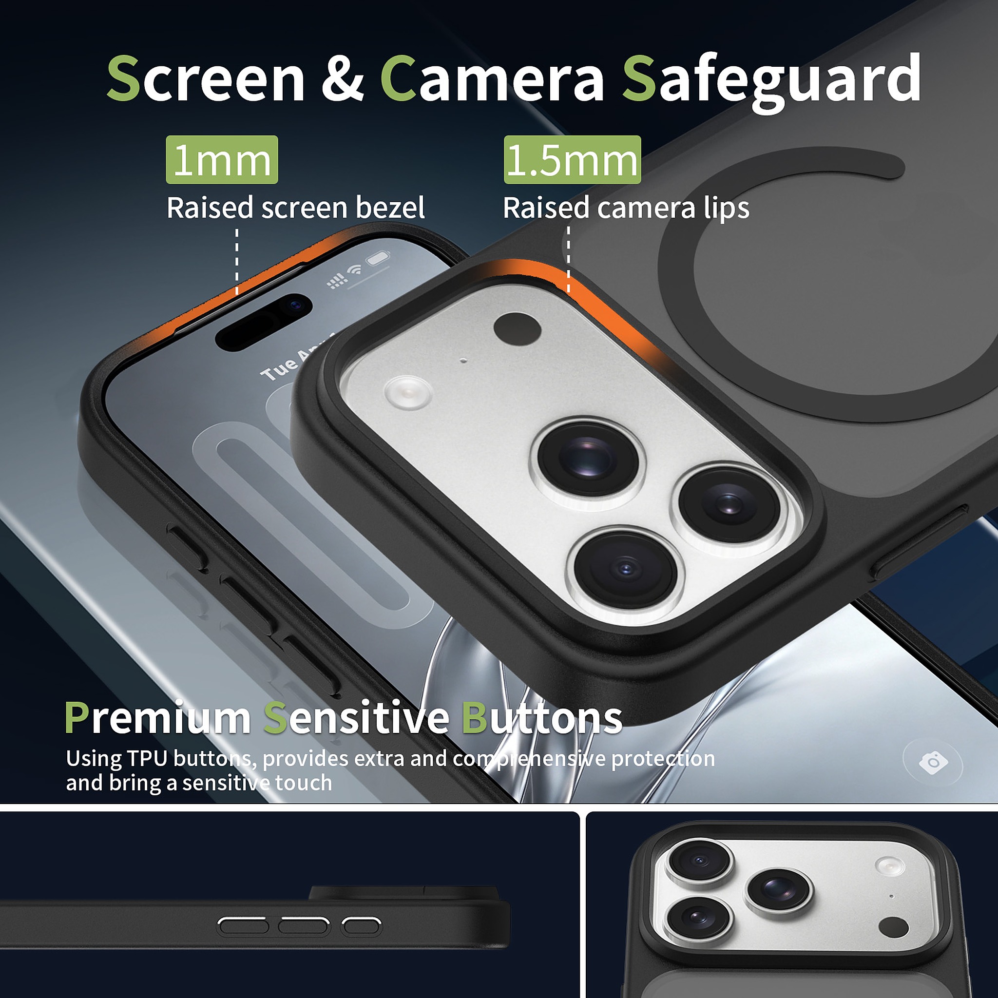 SendaFit MagSafe Camera-Button Cutout Matte Skin-Feel Two-in-One Case for iPhone 17 Pro & 18 Pro detail 76